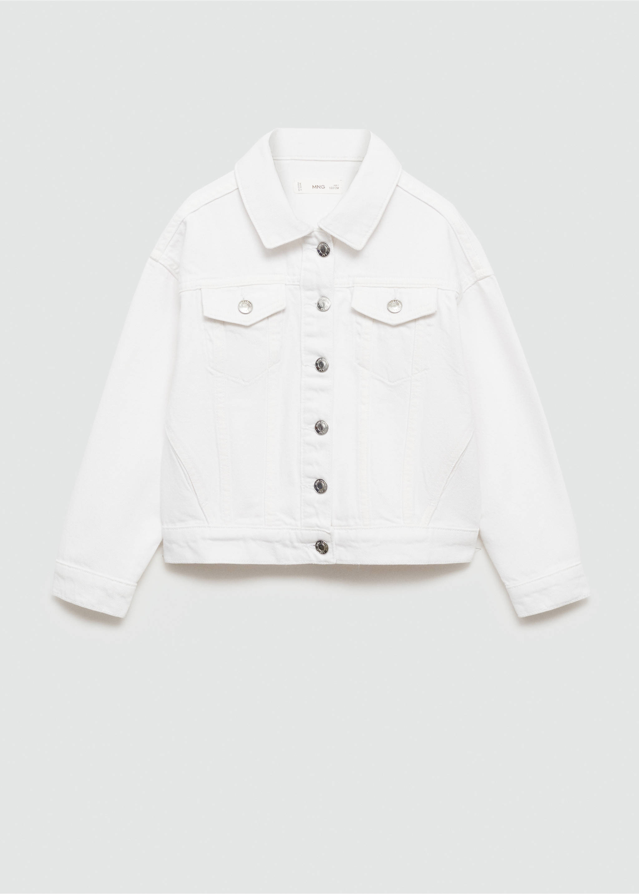 Blouson jean poches - Article sans modèle, Blanc. Ref: 77071009-00.