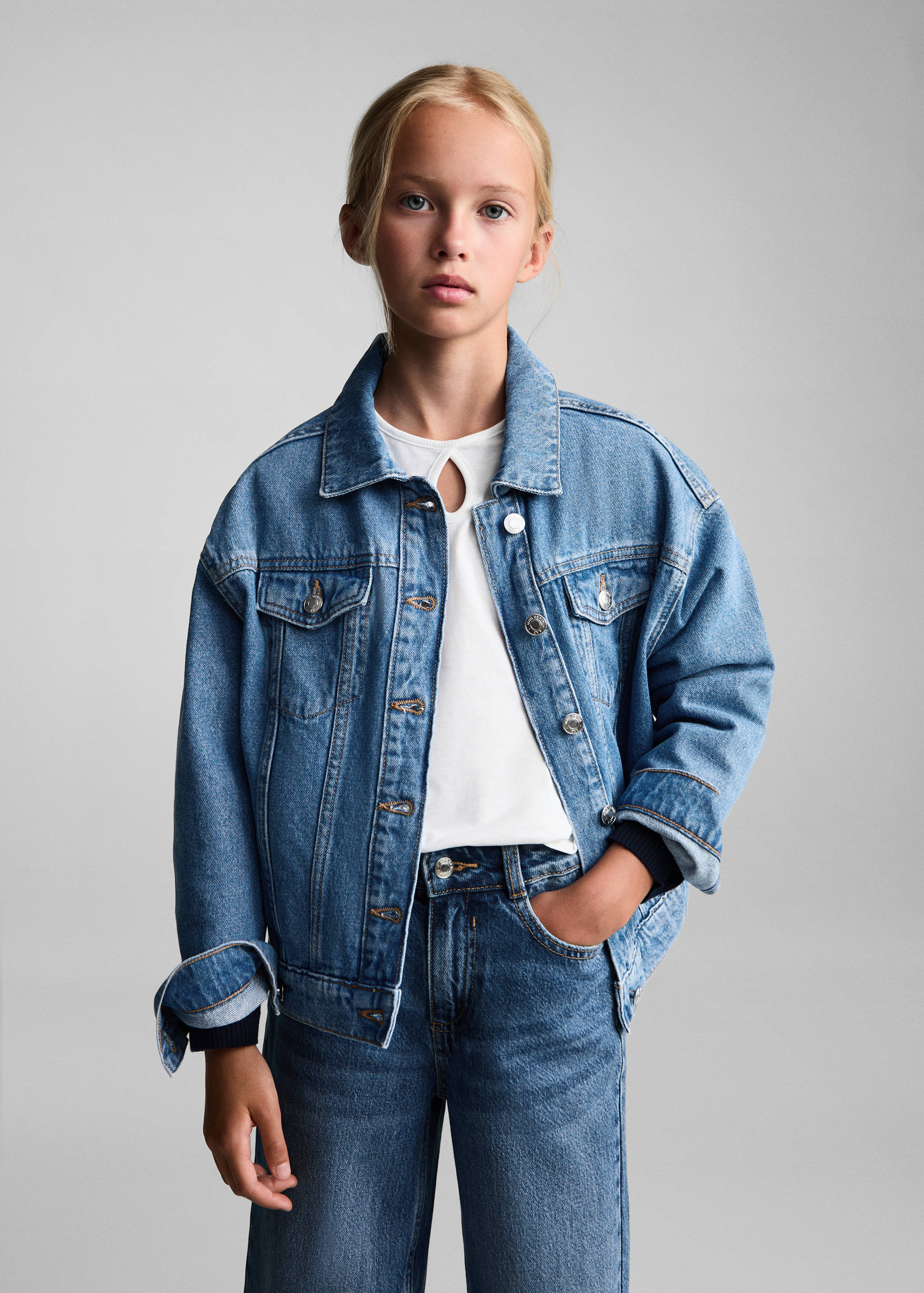 Pocketed denim jacket - Medium plane