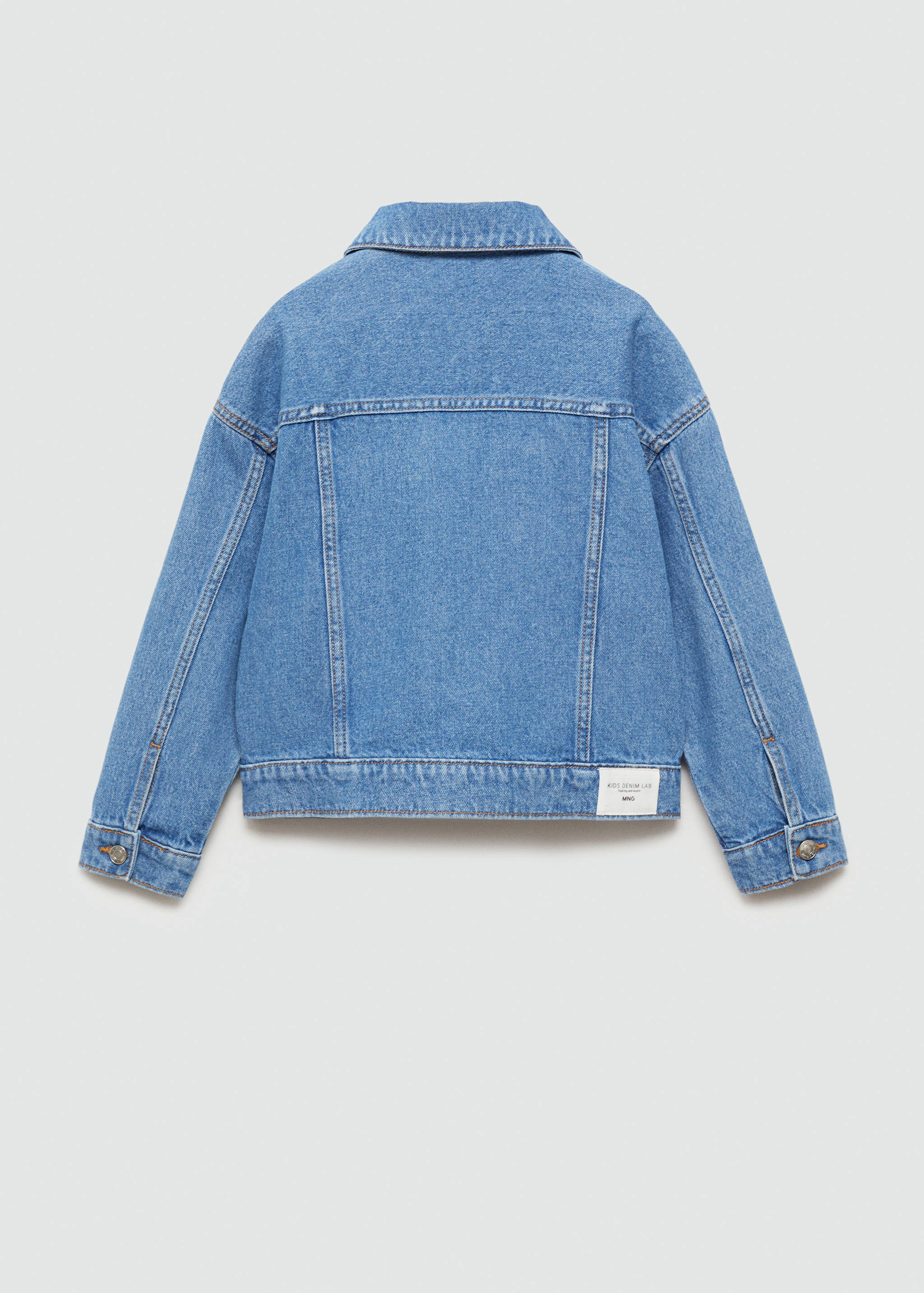 Pocketed denim jacket - Reverse of the article