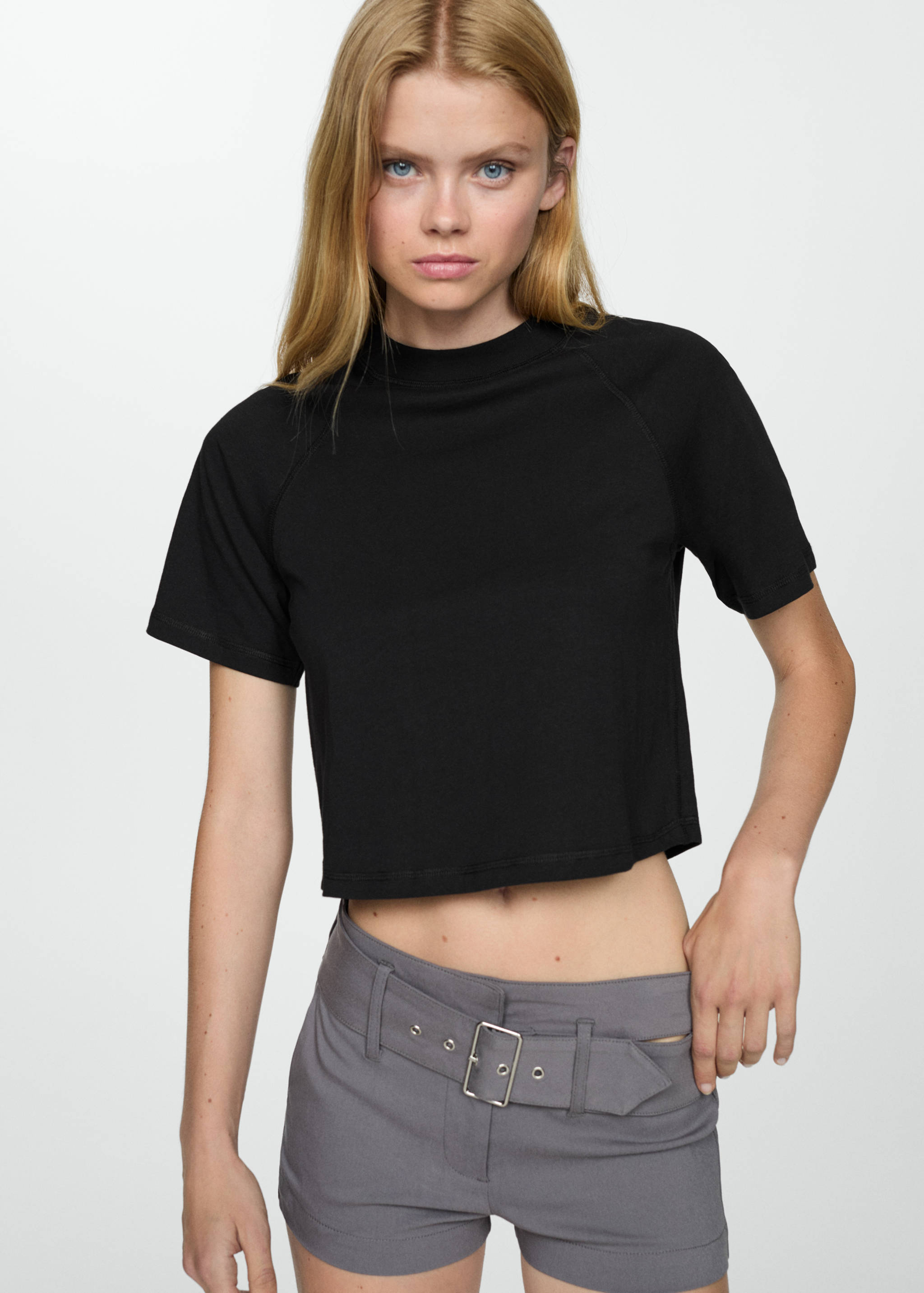 Cotton T-shirt with seams - Medium plane