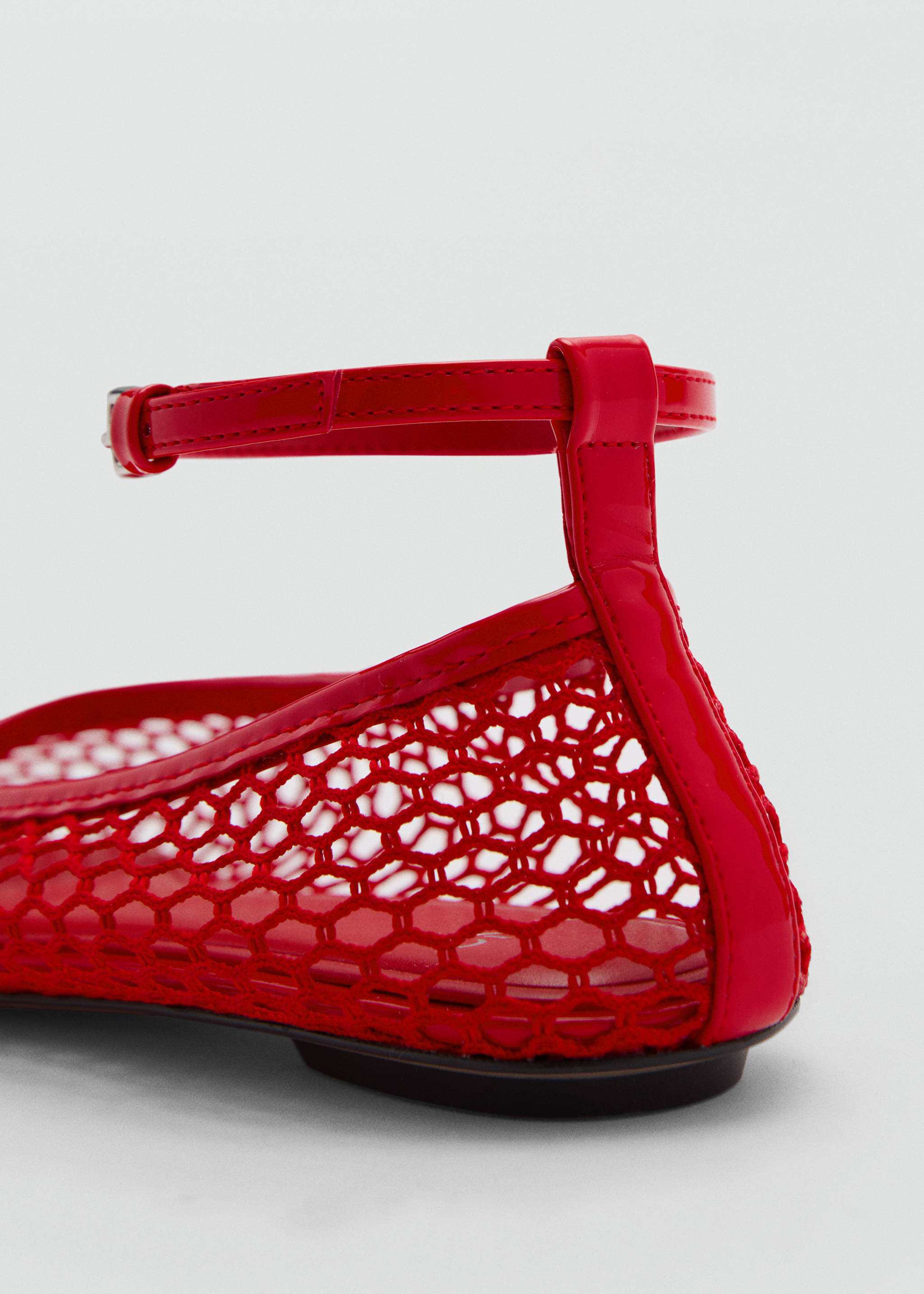 Mesh ballet flats with strap and buckle - Details of the article 1