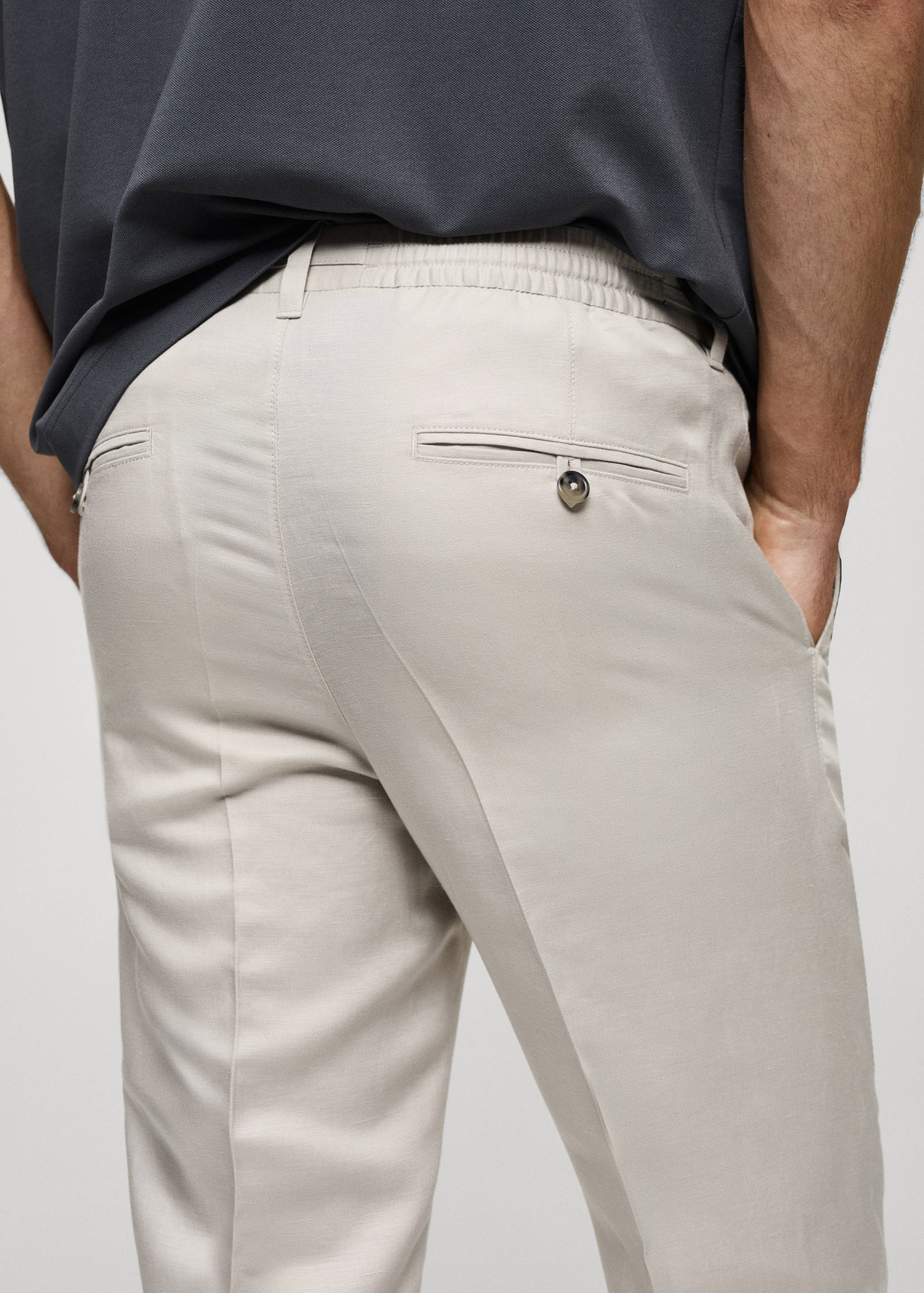 Pantalón lino tencel cordón - Detalle del artículo 6