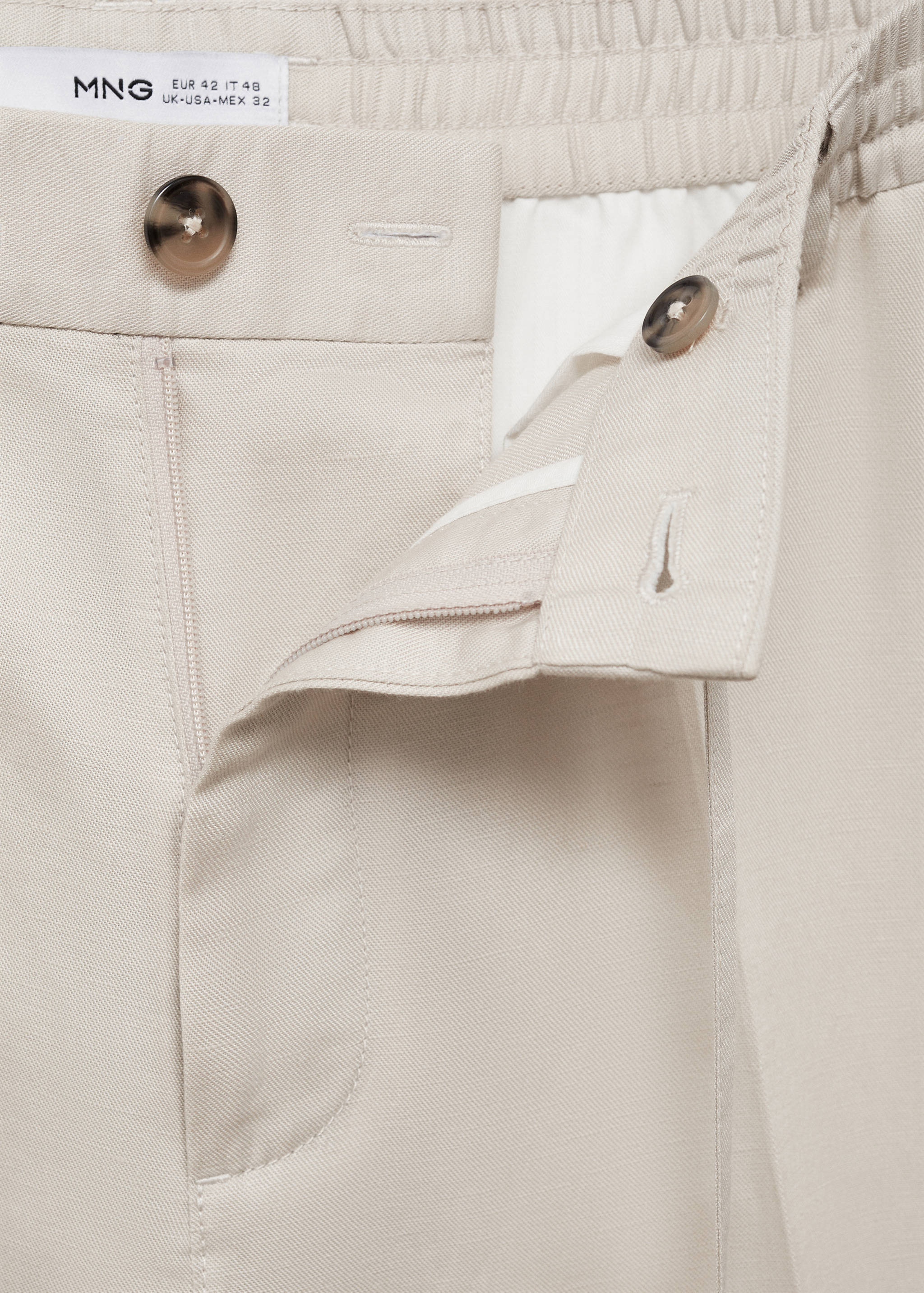 Pantalón lino tencel cordón - Detalle del artículo 8