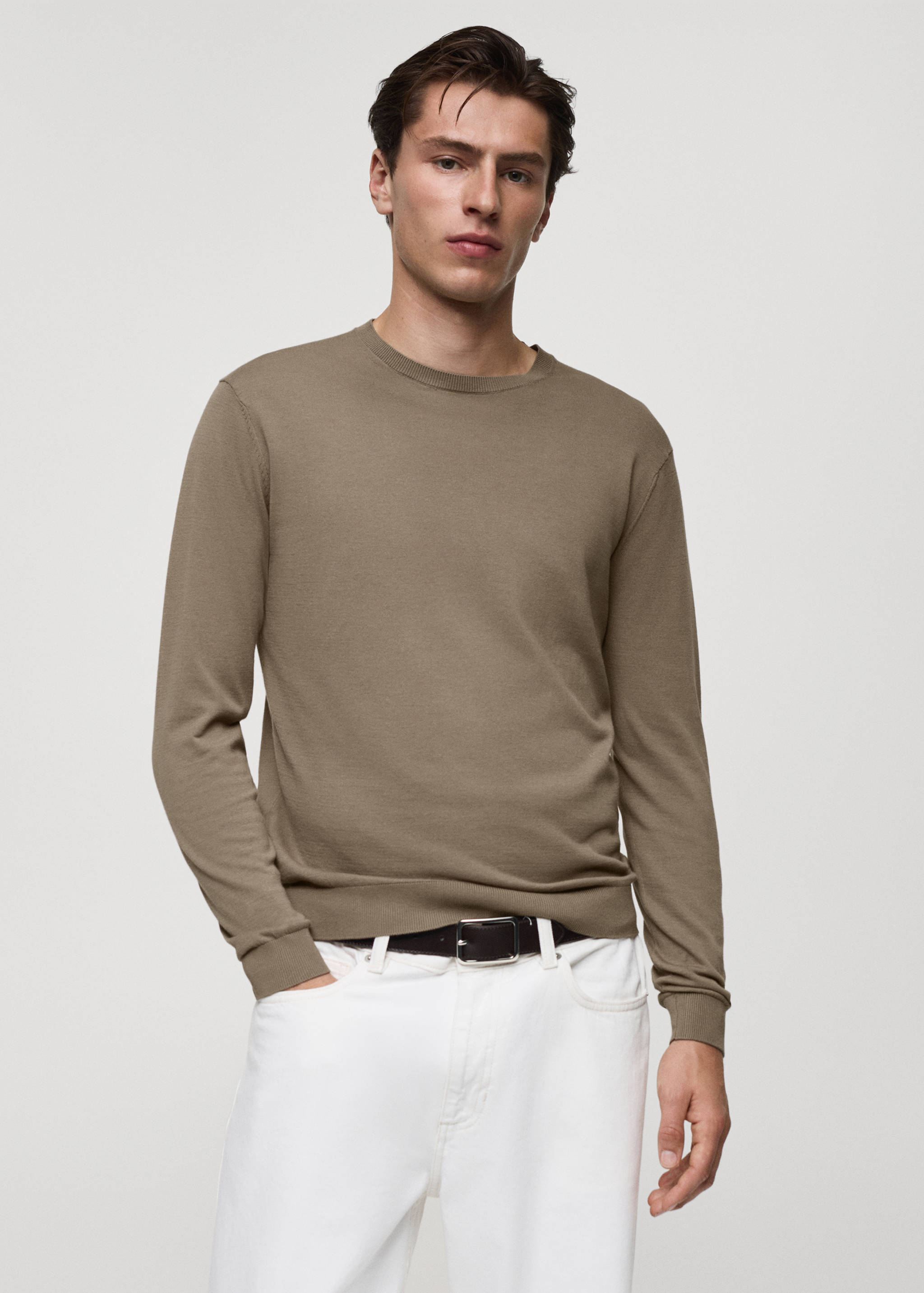 سترة منسوجة من القطن بنسبة 100% - رؤية وسط