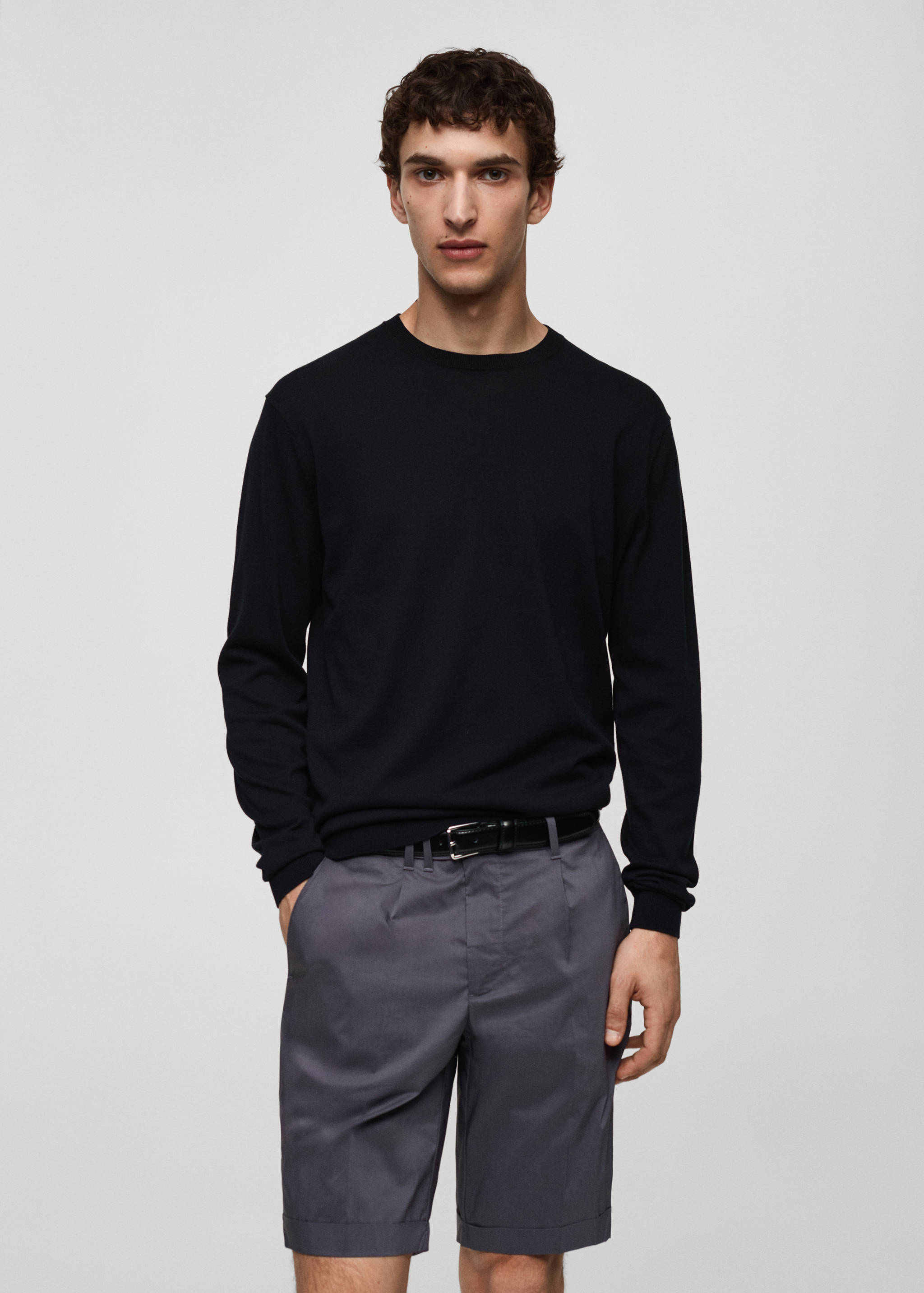 سترة منسوجة من القطن بنسبة 100% - رؤية وسط