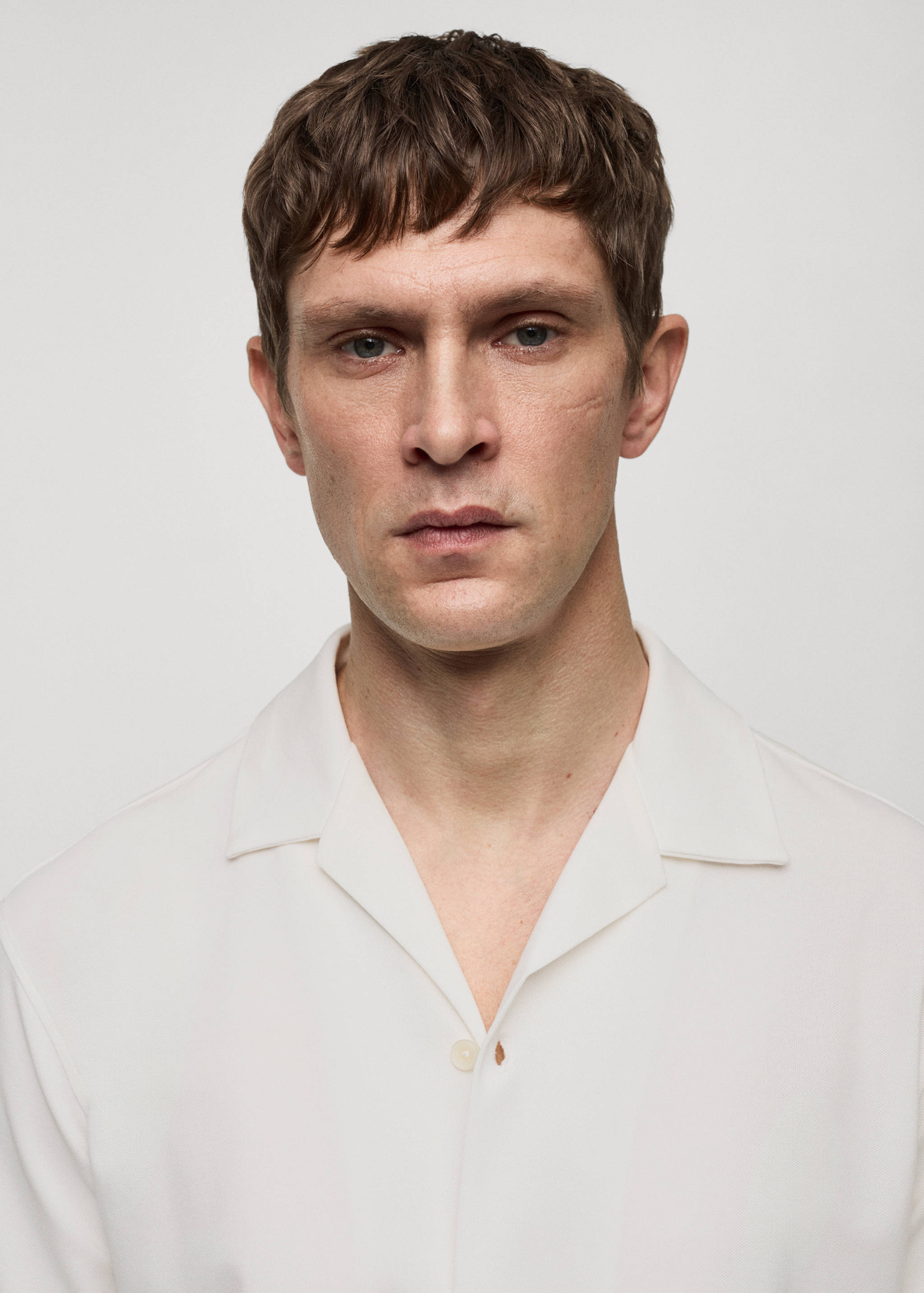 Bowling collar cotton shirt - Details of the article 1