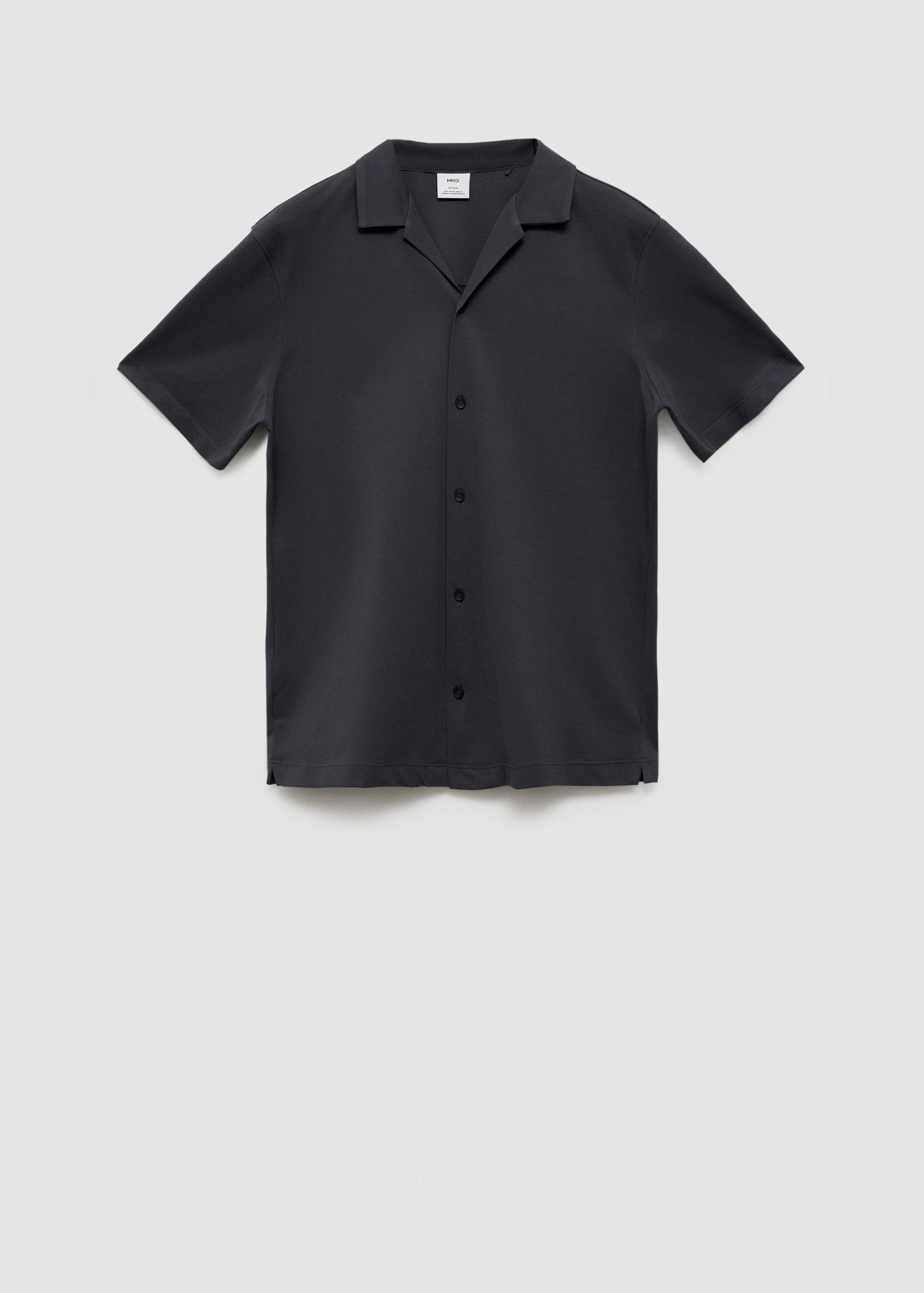 Bowling collar cotton shirt - Article without model