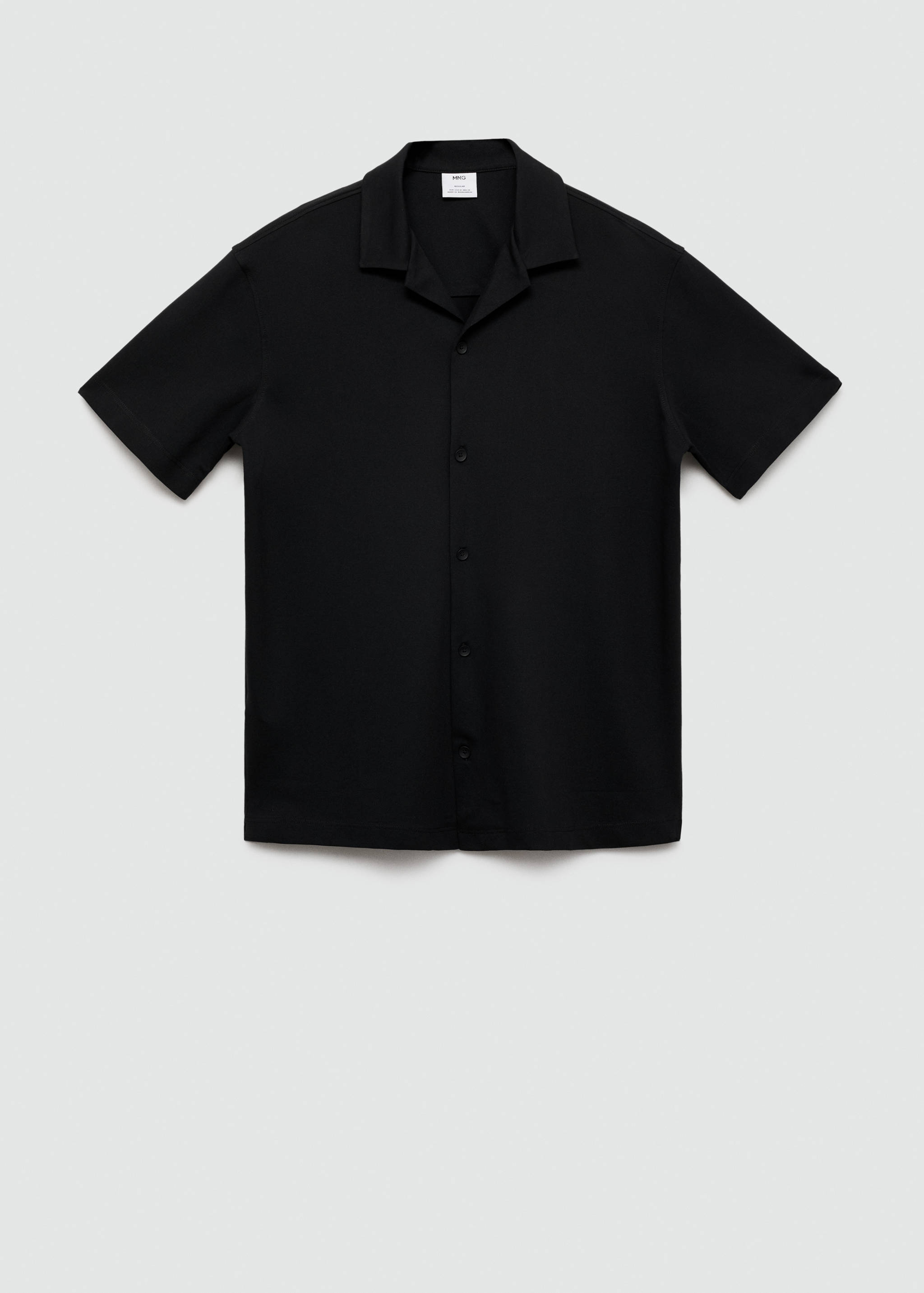 Bowling collar cotton shirt - Article without model