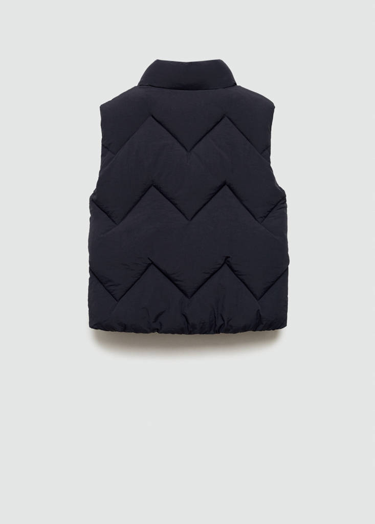Quilted gilet with pockets — Dark Navy