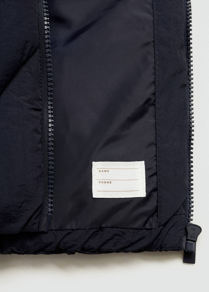 Quilted gilet with pockets — Dark Navy