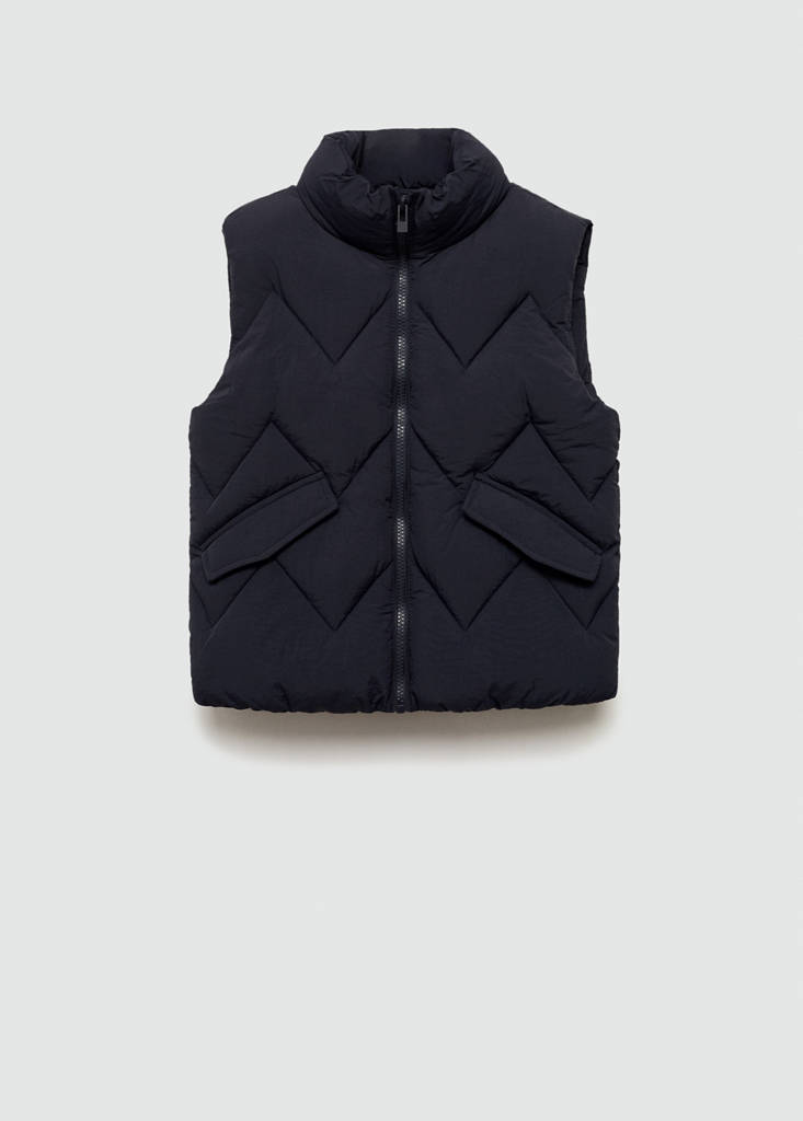 Quilted gilet with pockets — Dark Navy