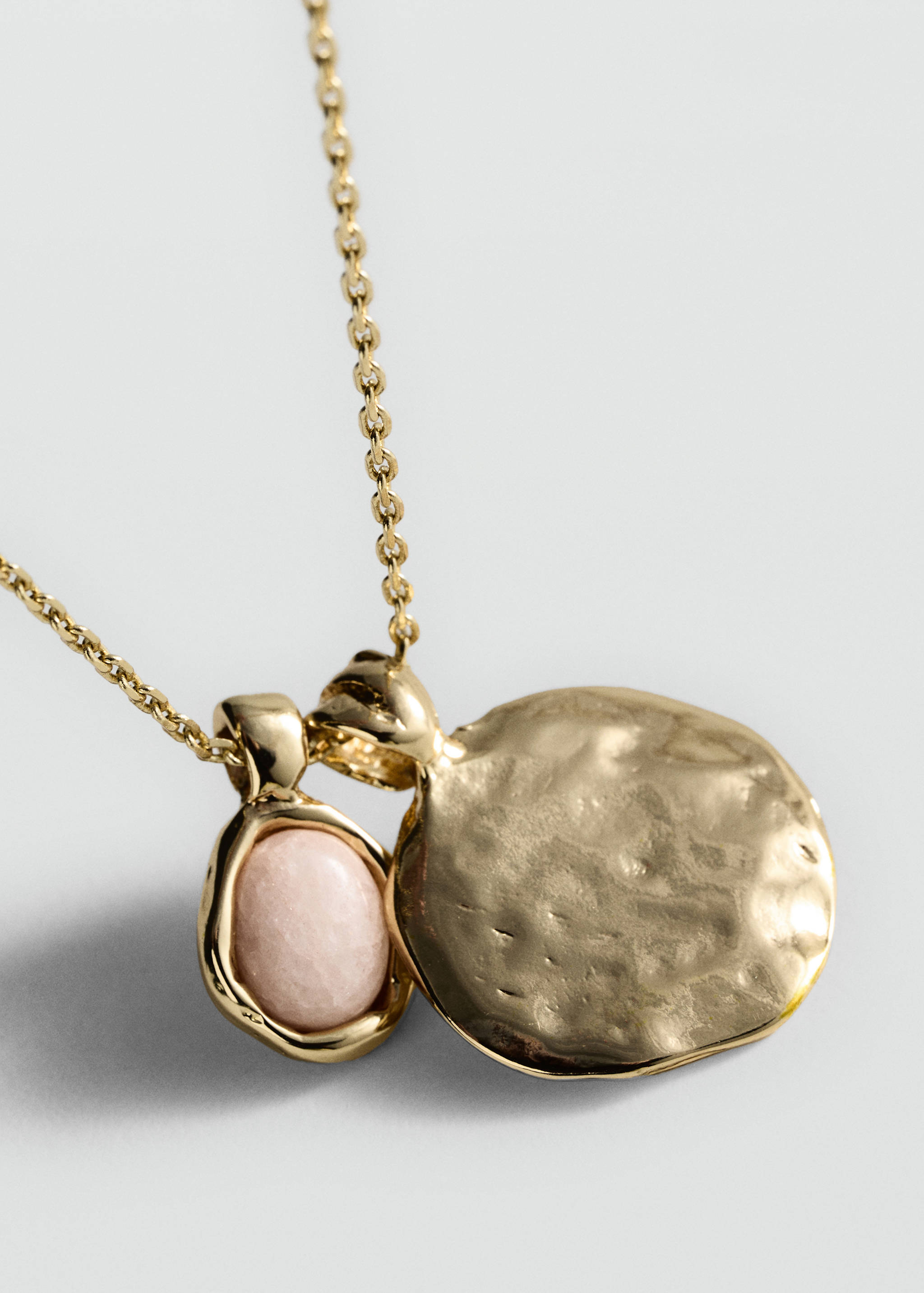 Contrasting pendant necklace - Medium plane