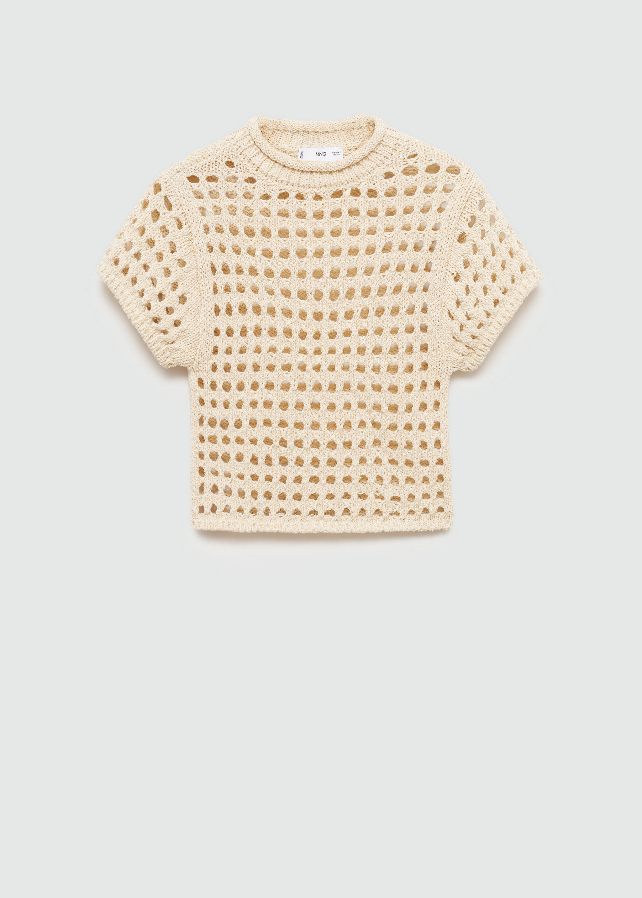 Openwork short-sleeved sweater - Article without model