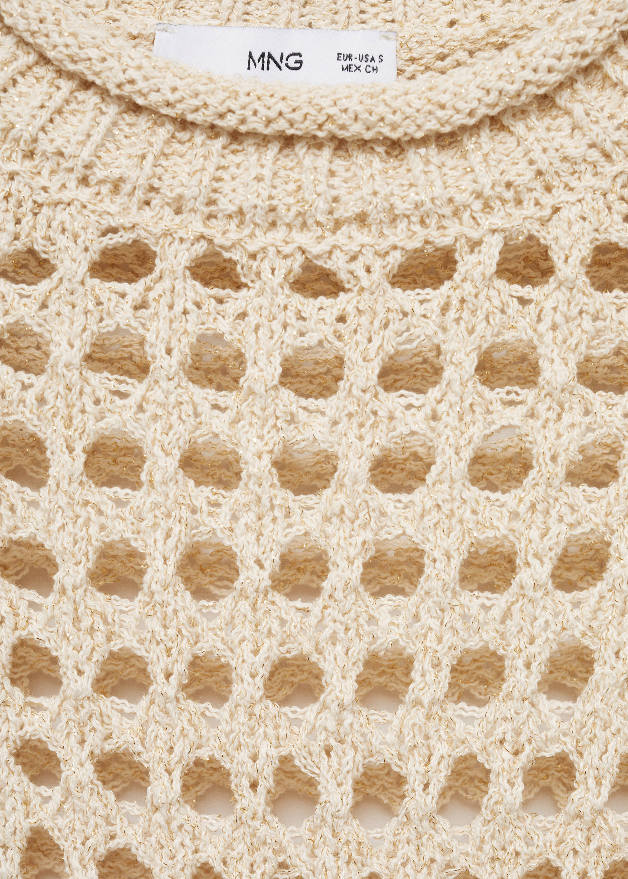 Openwork short-sleeved sweater - Details of the article 8