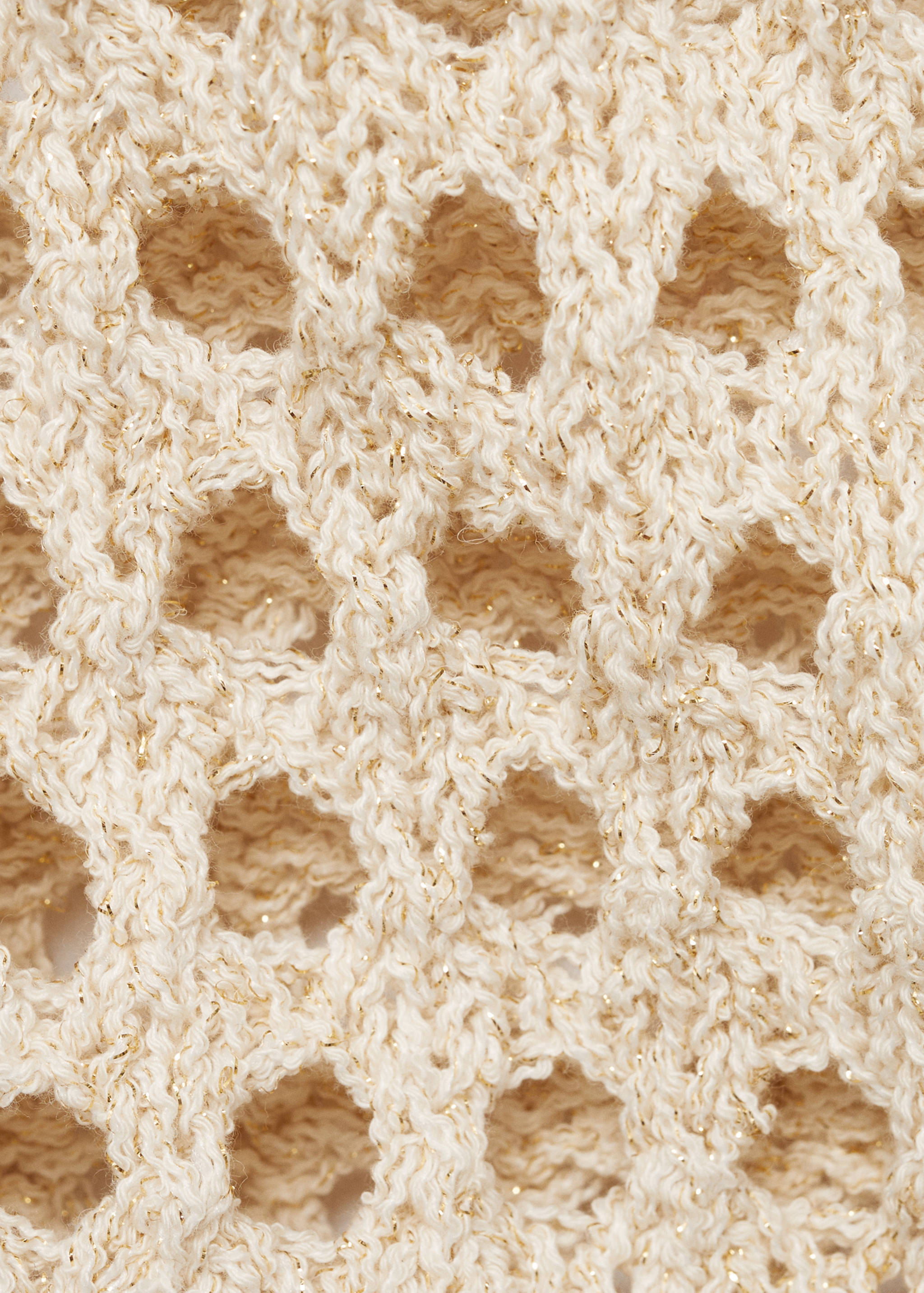 Openwork short-sleeved sweater - Details of the article 0