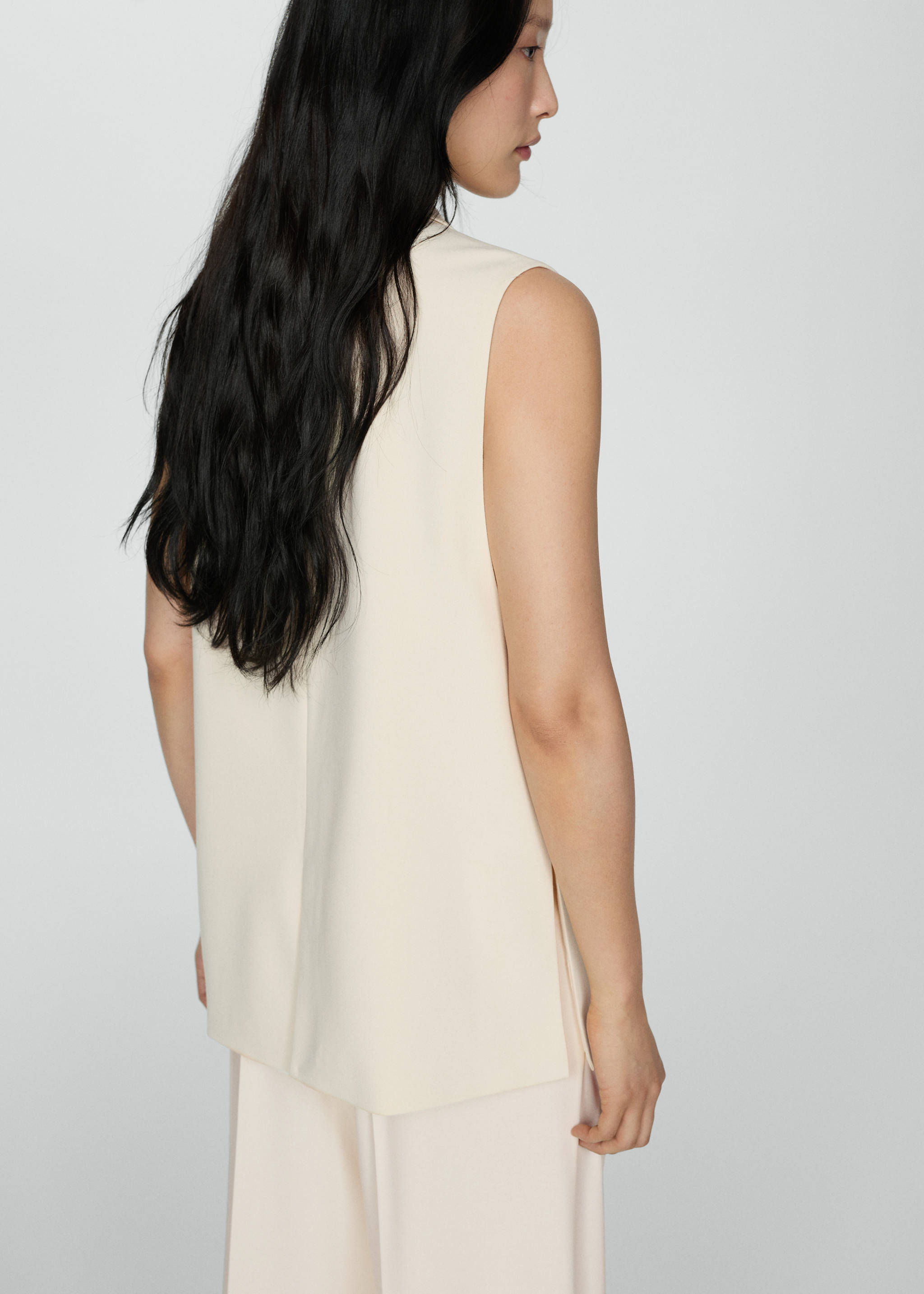 Lange gilet met splitten - Achterkant van het artikel