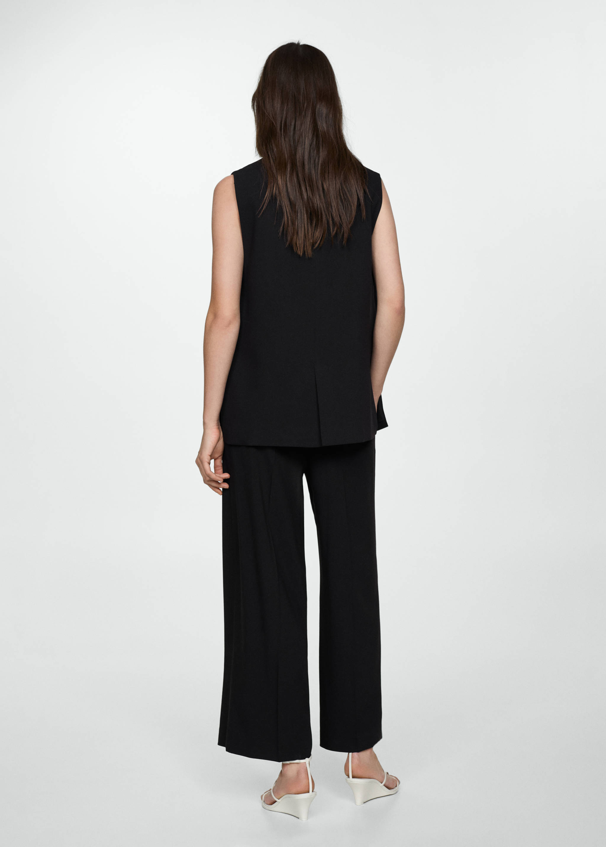 Lange gilet met splitten - Achterkant van het artikel