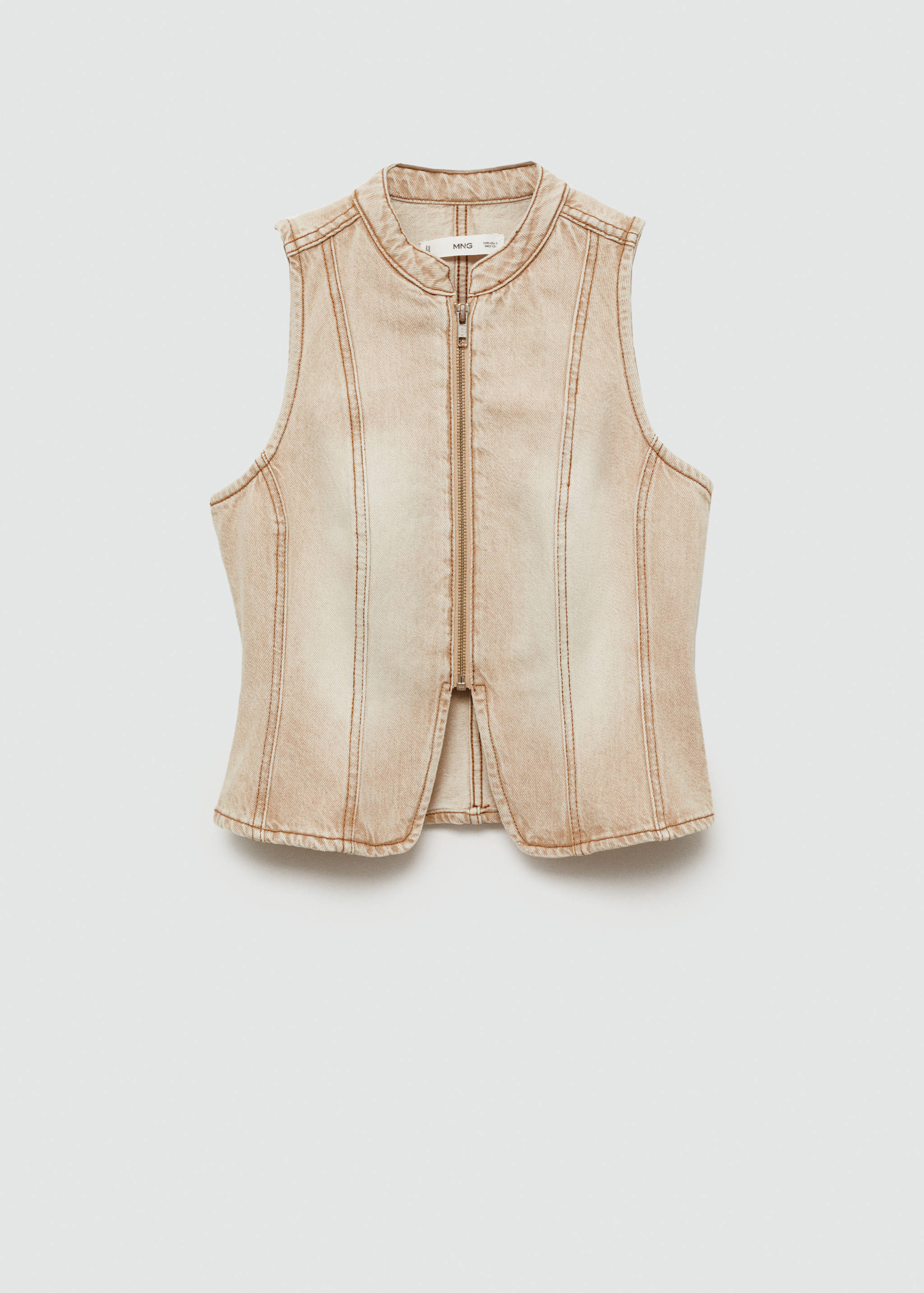 Denim top with zip - Article without model