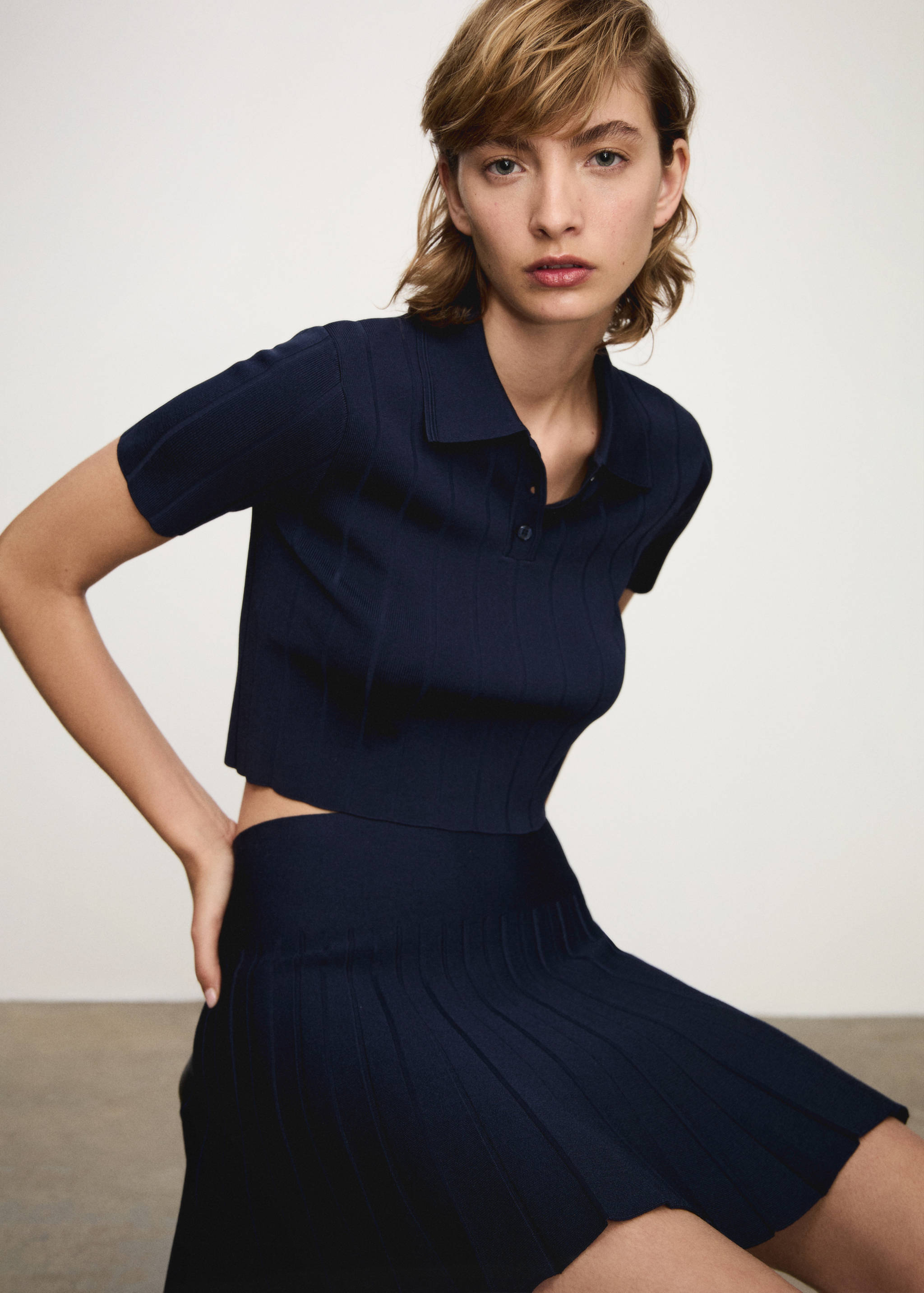 Knitted panel skirt - Medium plane