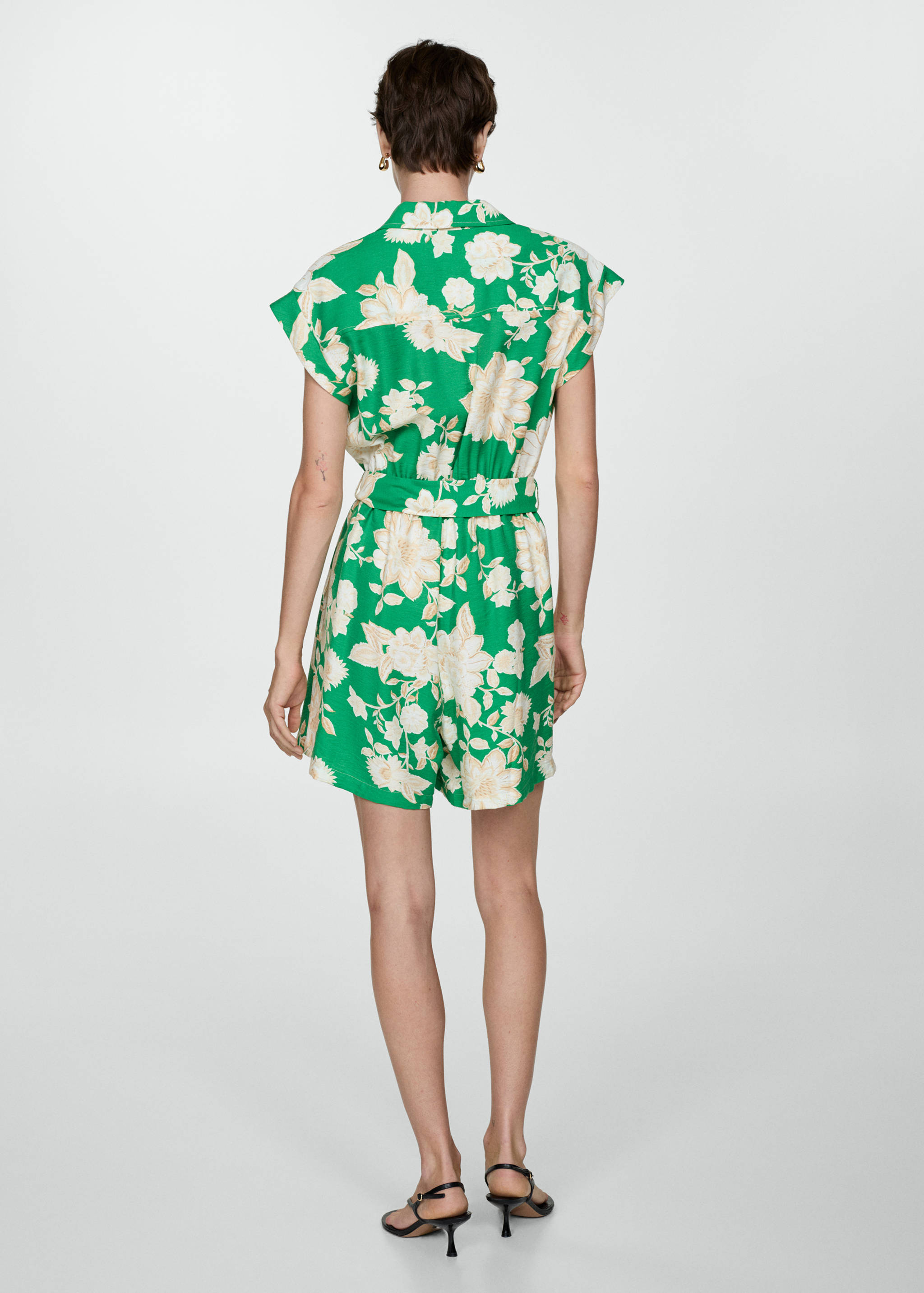 Flower short jumpsuit - Reverse of the article