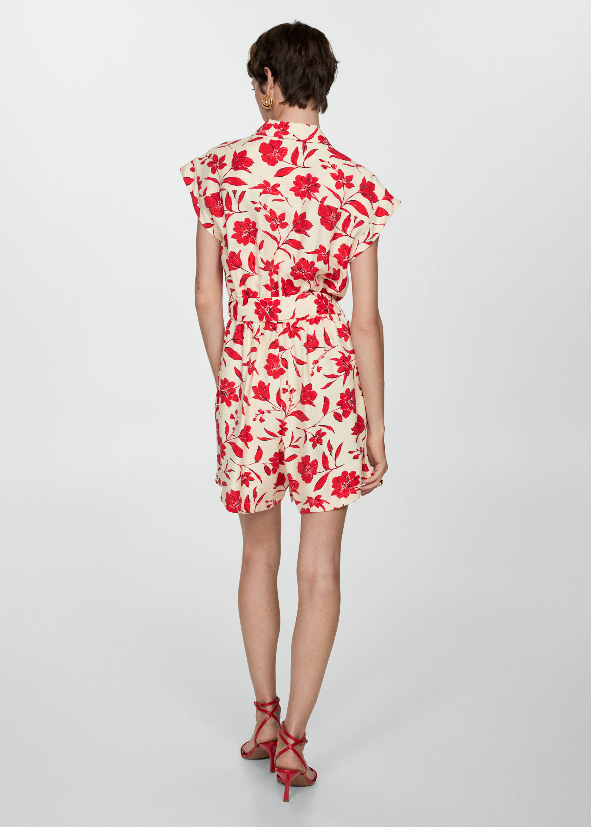 Flower short jumpsuit - Reverse of the article