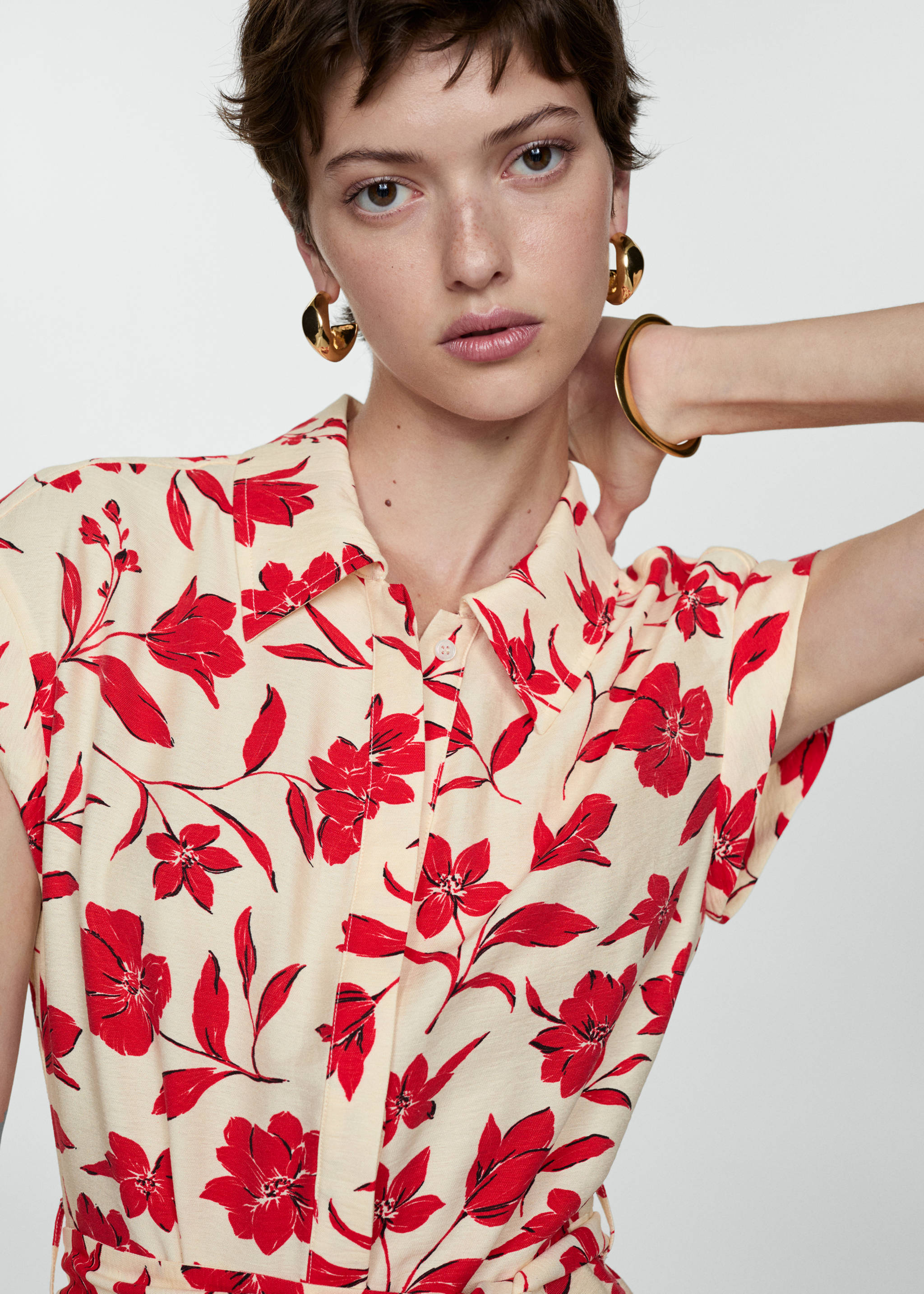 Flower short jumpsuit - Details of the article 1