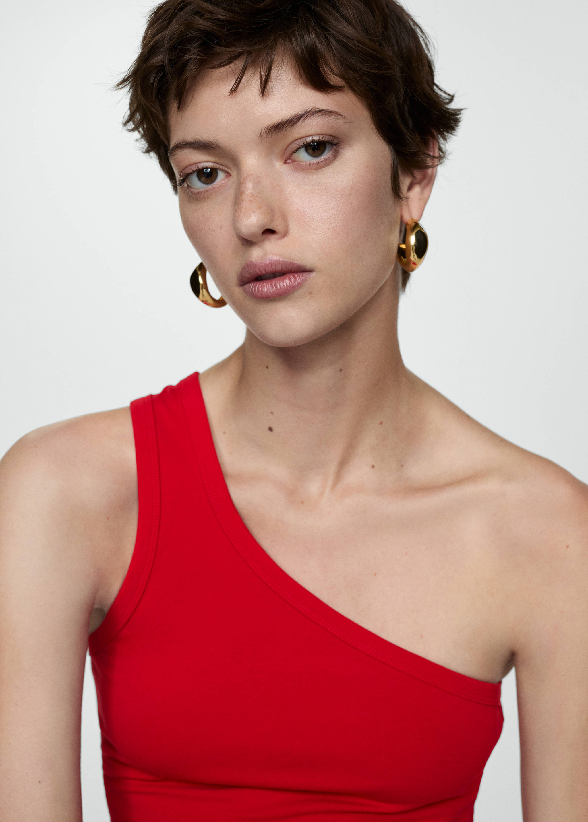 Asymmetrical cotton top - Details of the article 1