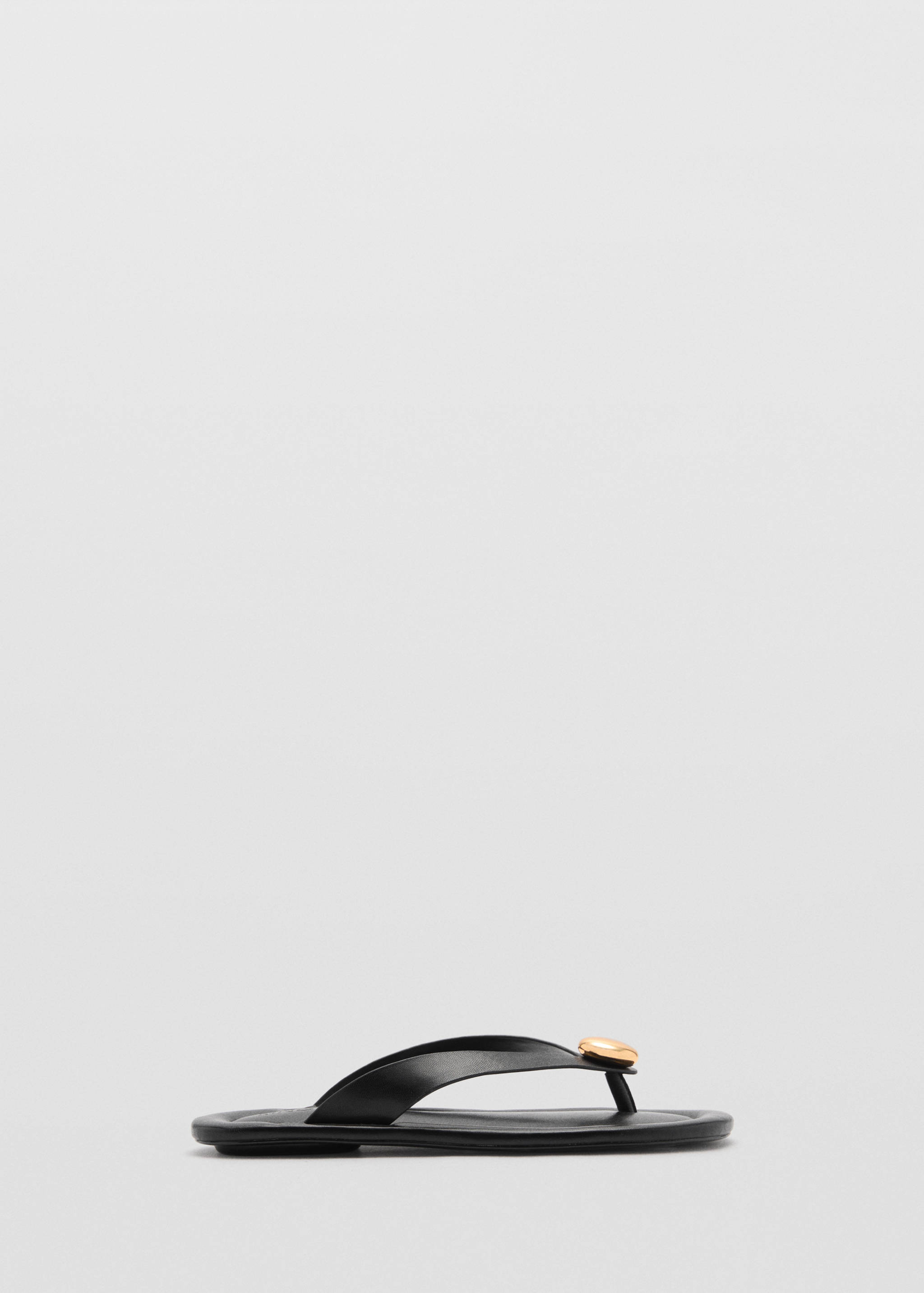 Leather sandals with adornment - Article without model
