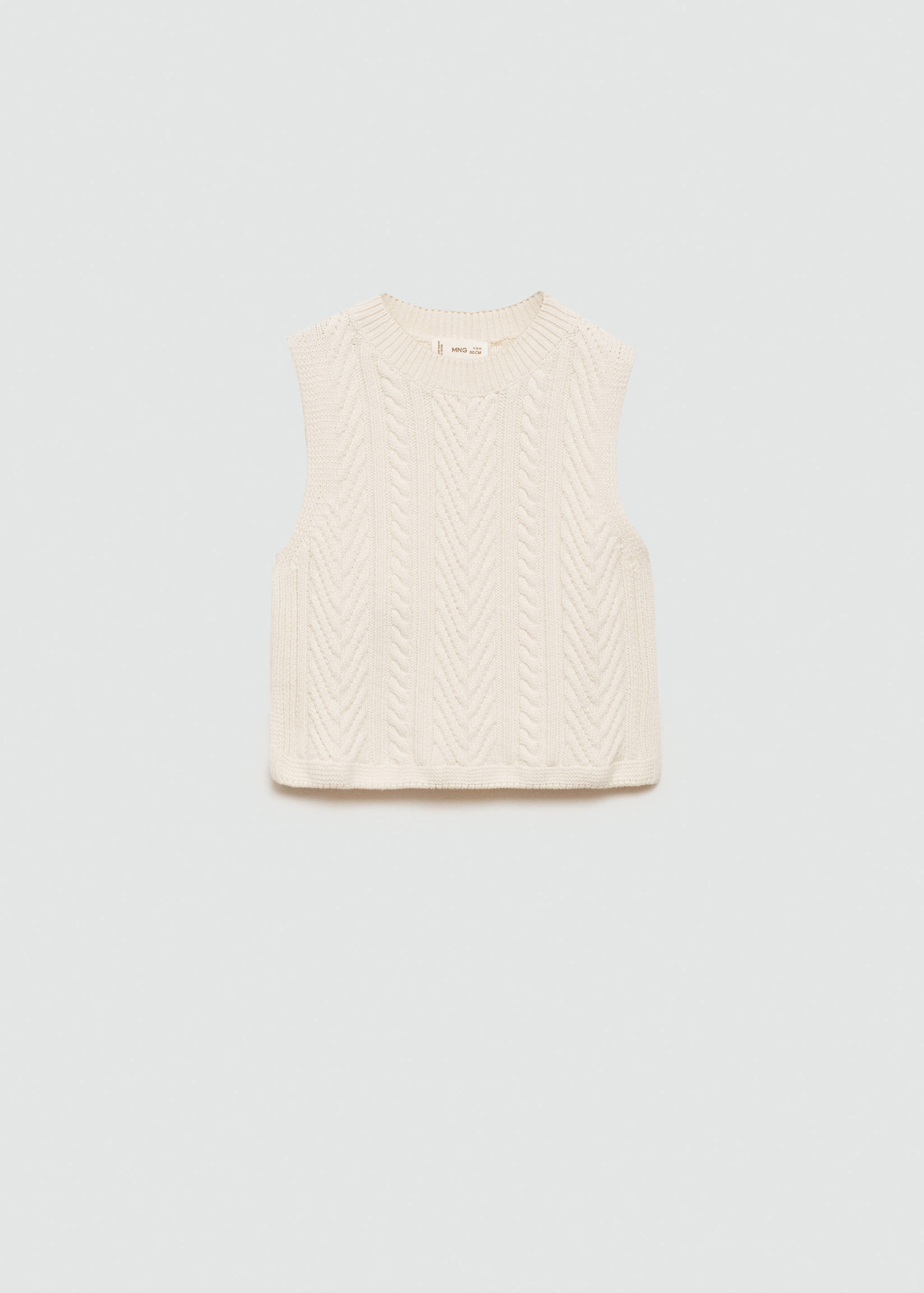Braided-knit gilet - Article without model