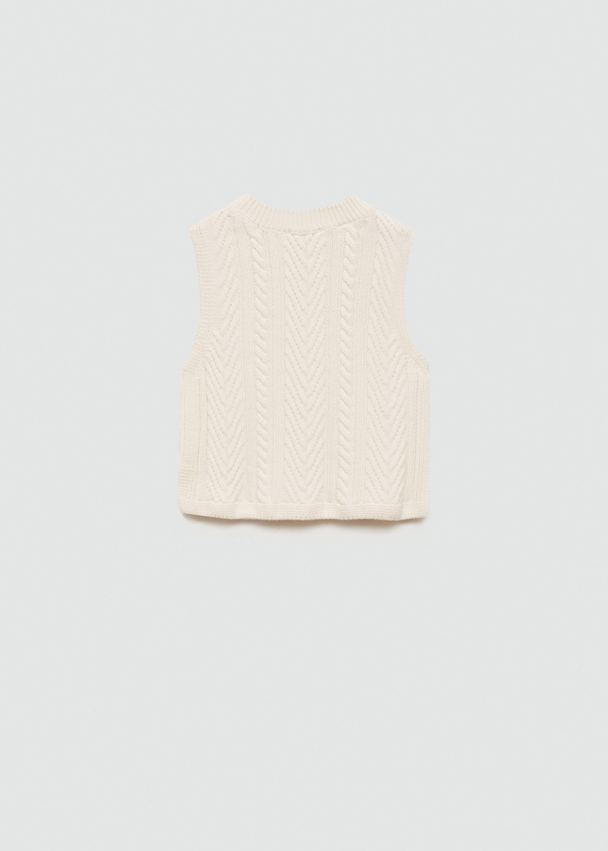 Braided-knit gilet - Reverse of the article