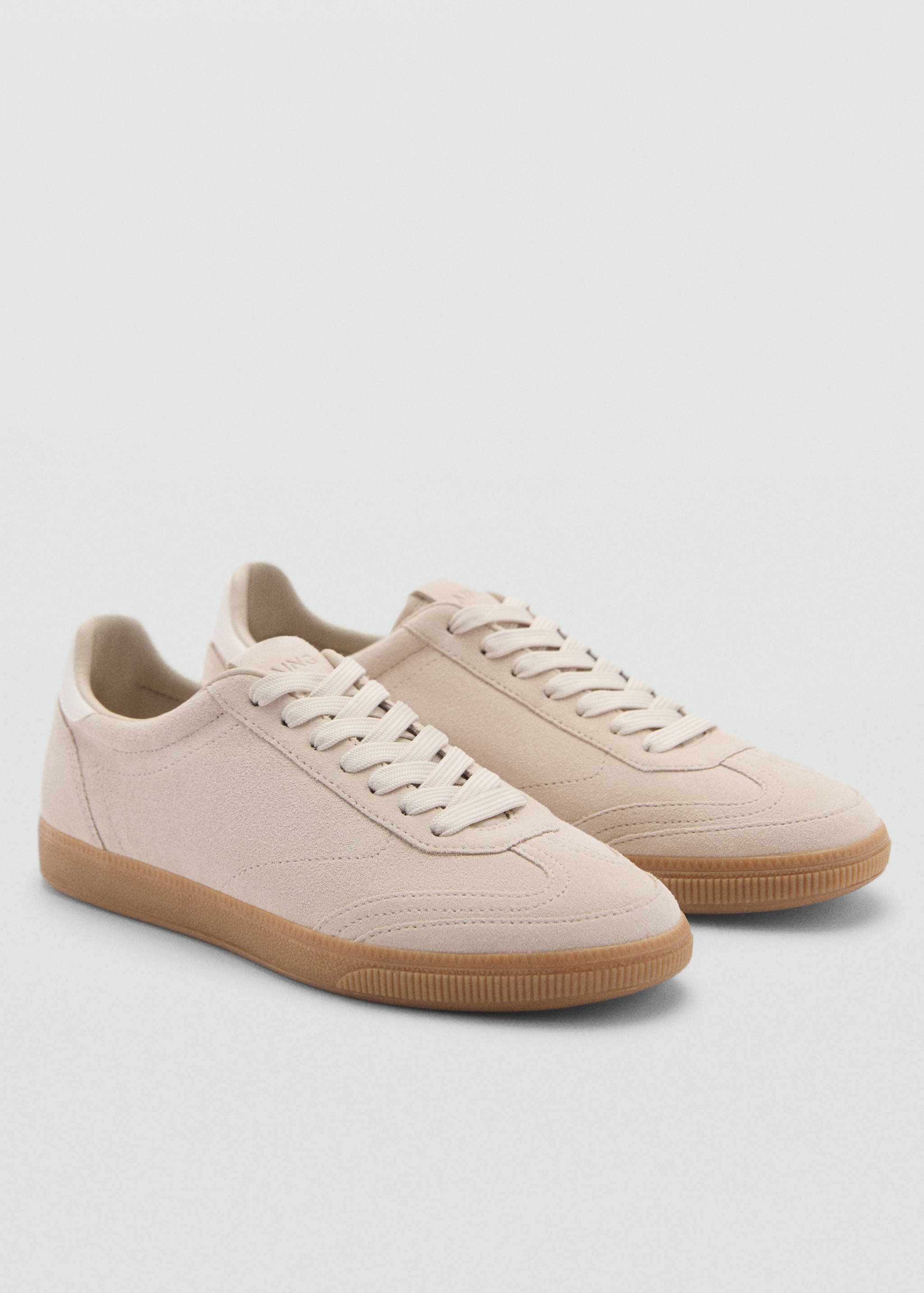 Canvas leather trainers - Medium plane