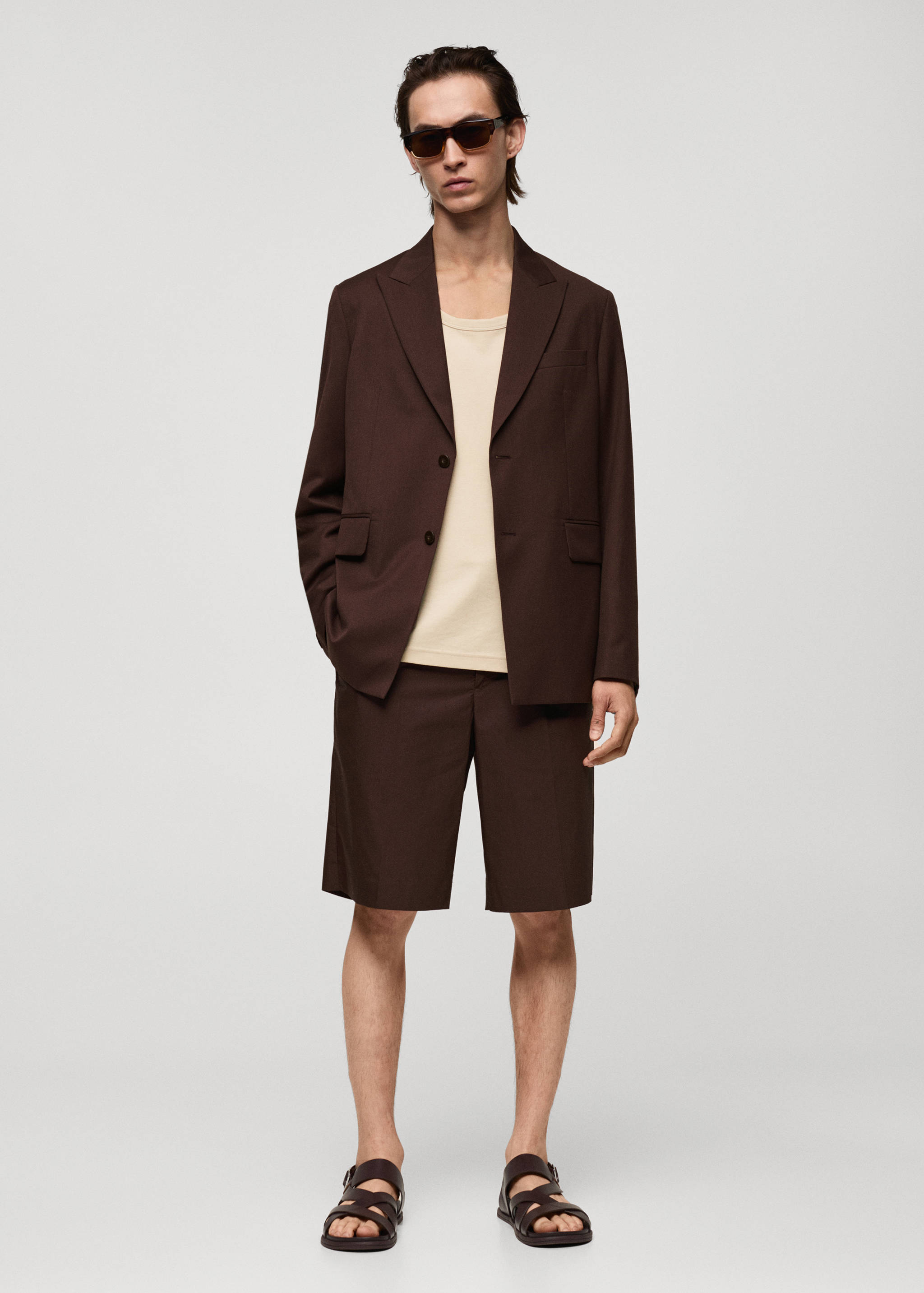 Bermudes relaxed fit pinces - Pla general