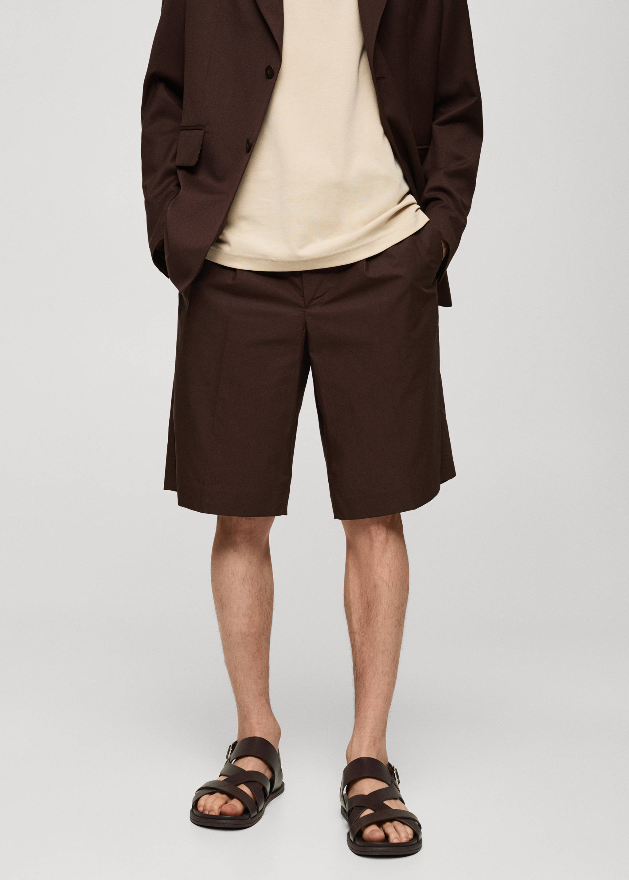 Bermudes relaxed fit pinces - Pla mig