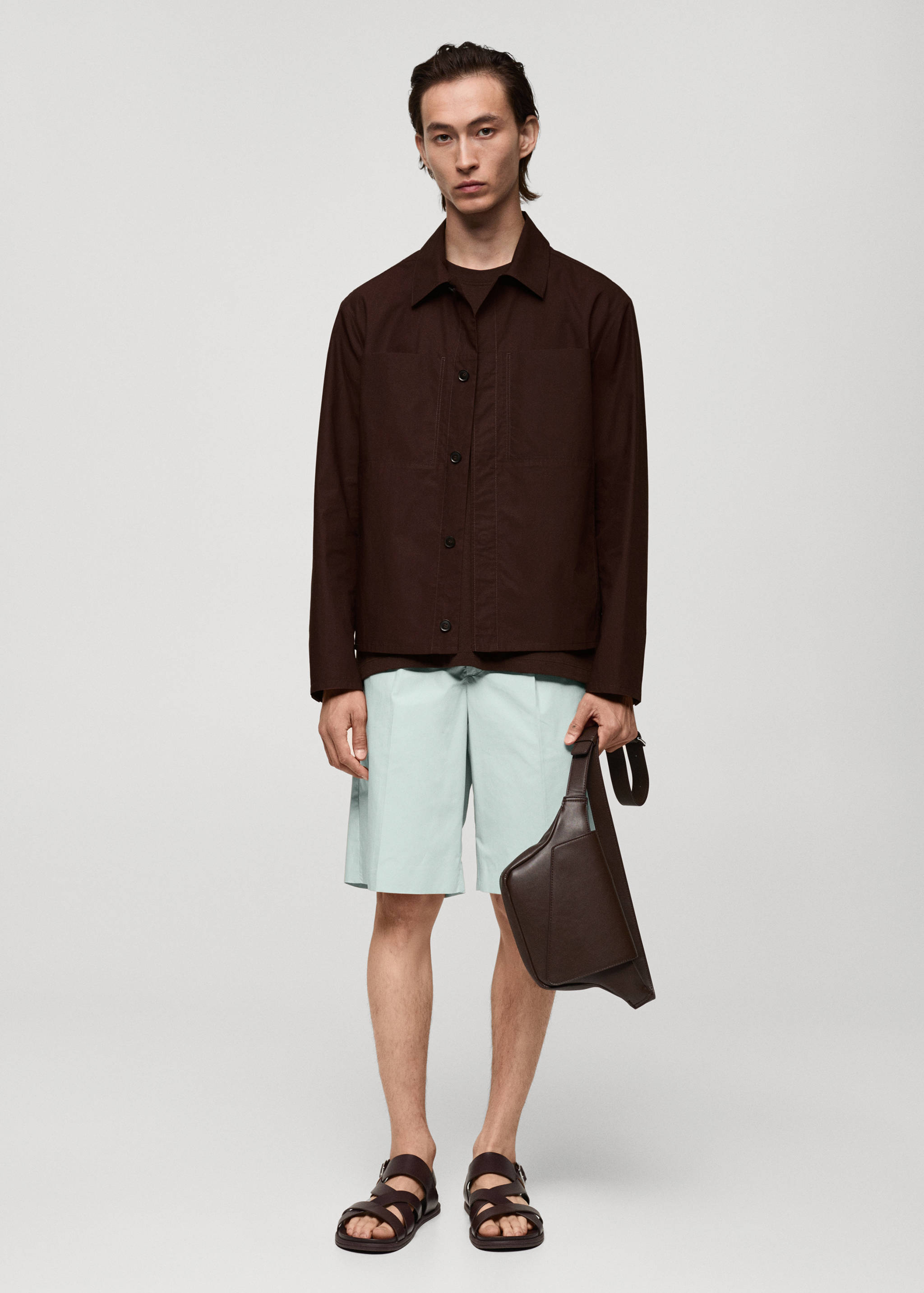 Bermudes relaxed fit pinces - Pla general