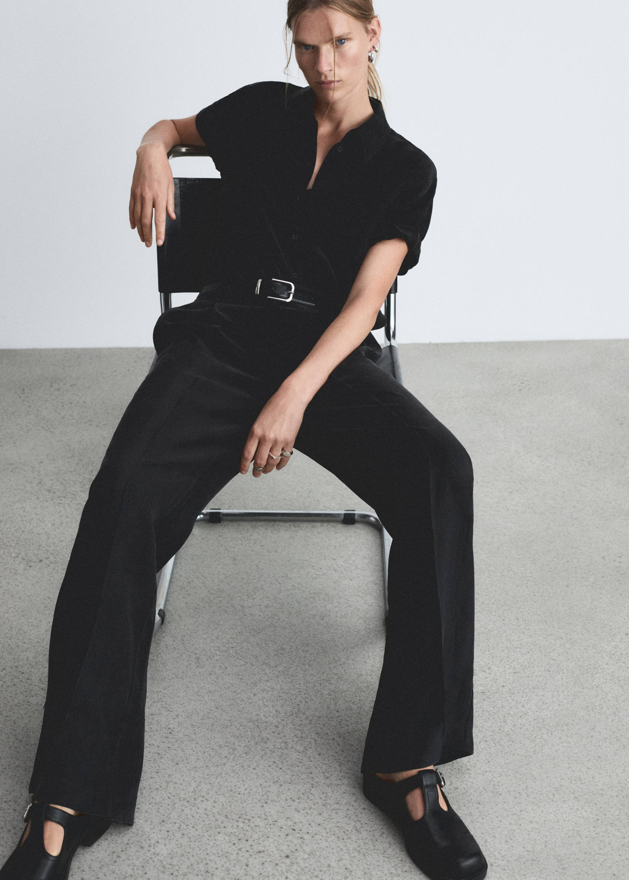 Short-sleeved cupro shirt - Details of the article 2