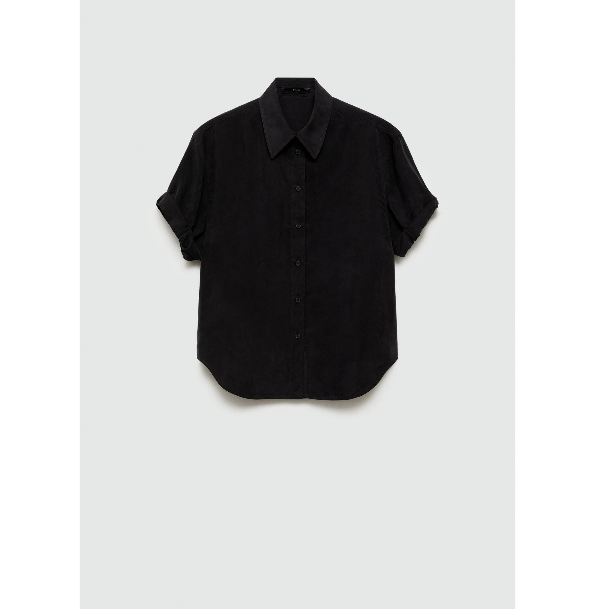 Short-sleeved cupro shirt - Article without model