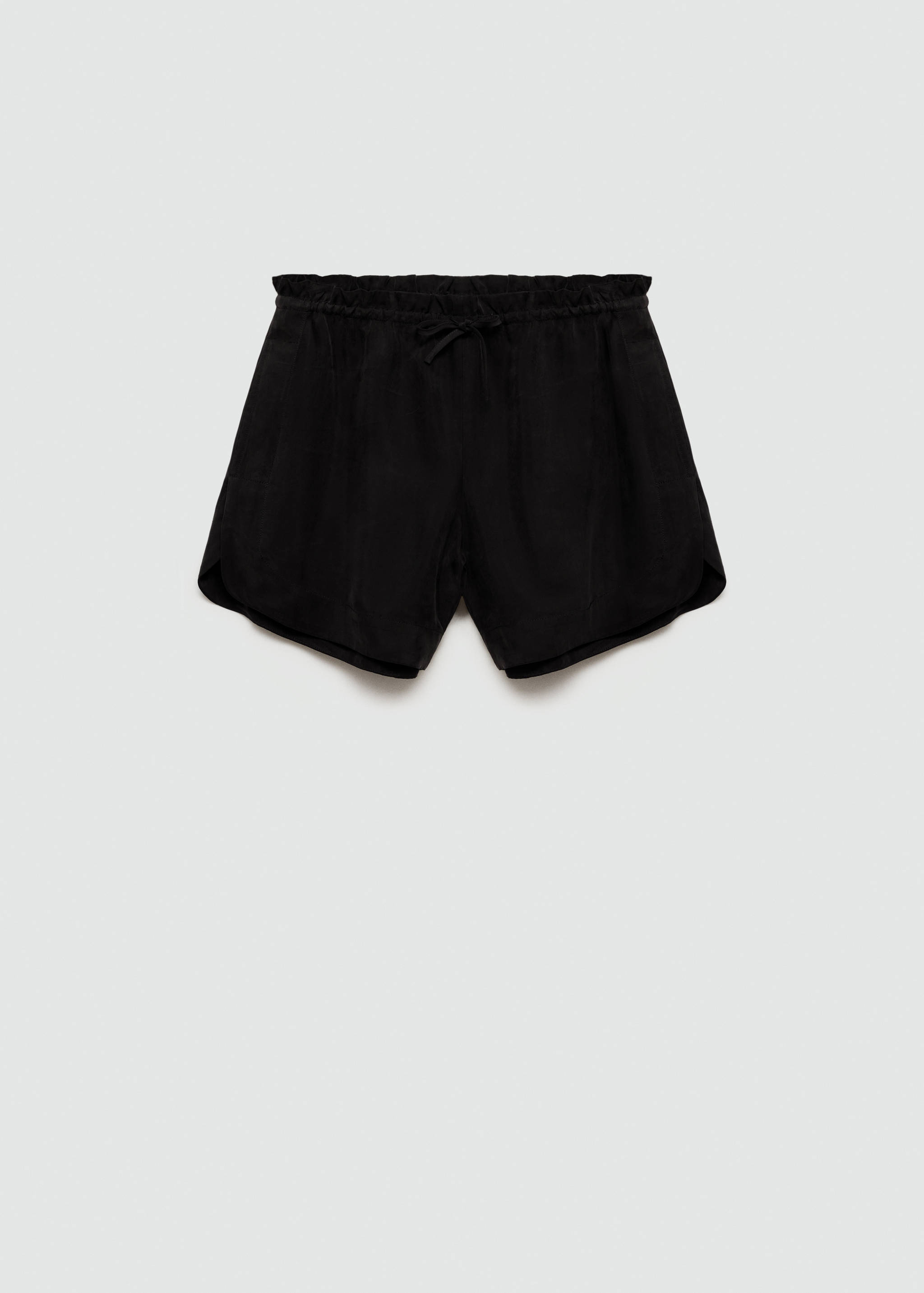 High-waisted straight-fit cupro shorts - Article without model