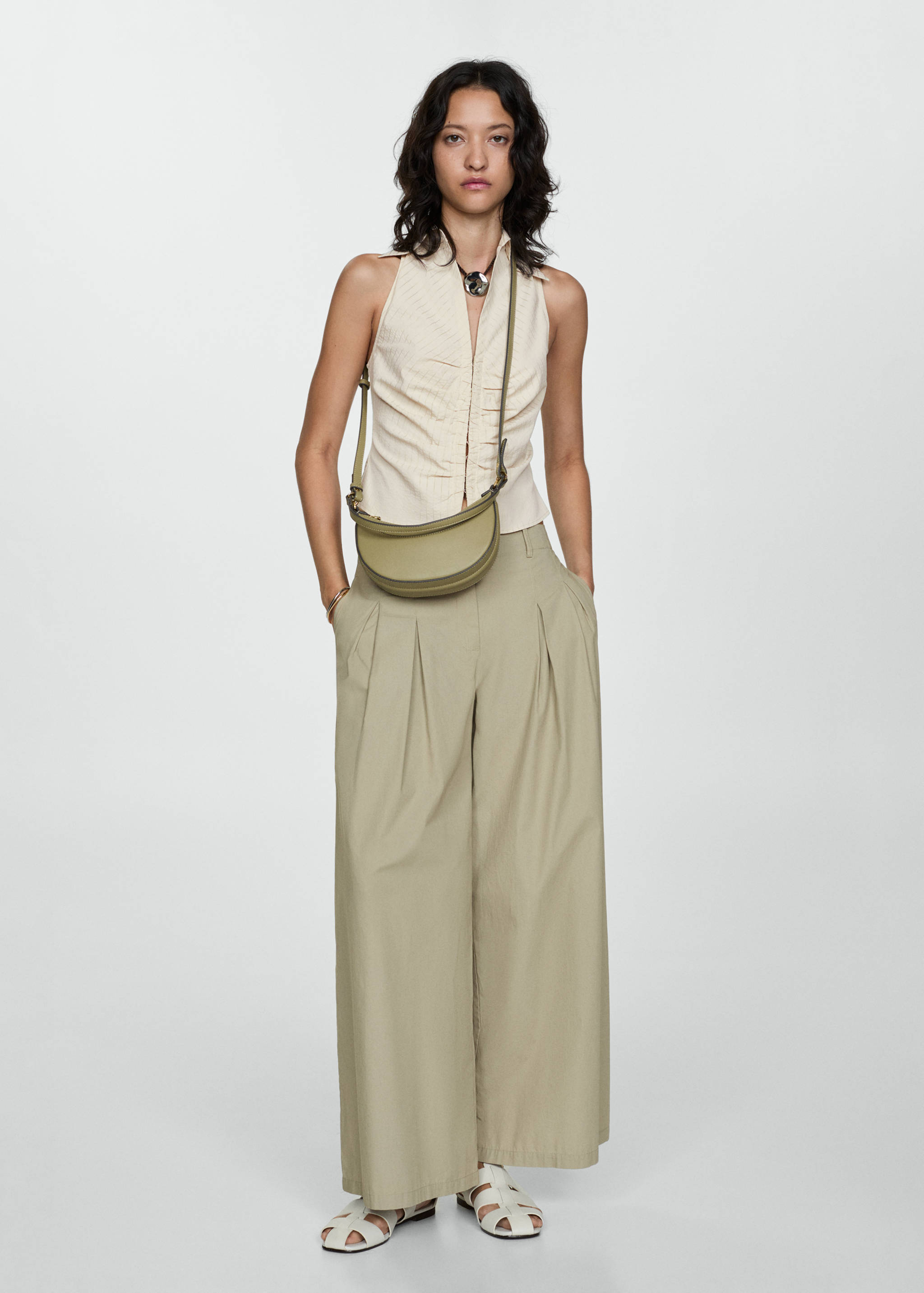 Striped top with zip - General plane