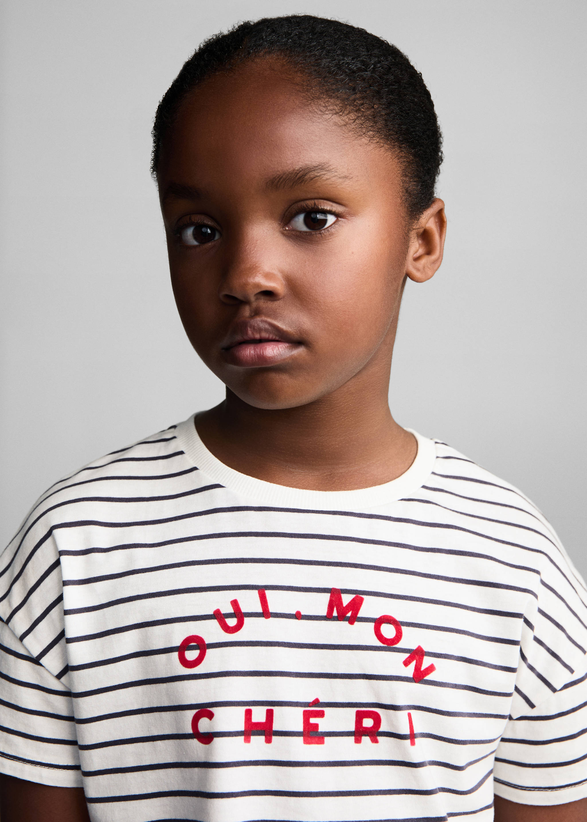 T-shirt coton à rayures - Détail de l'article 1