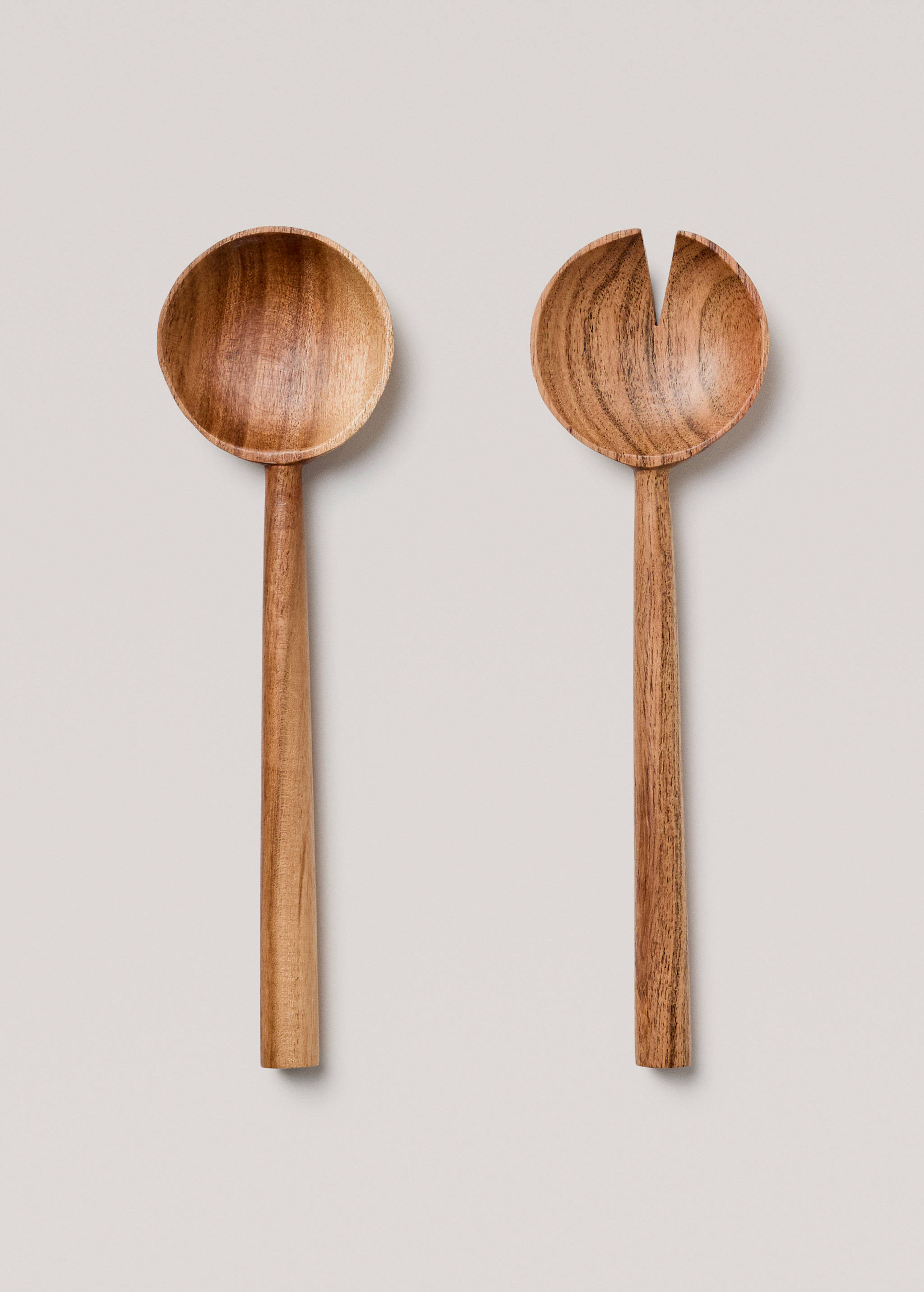 Set of 2 acacia wood serving cutlery - Article without model
