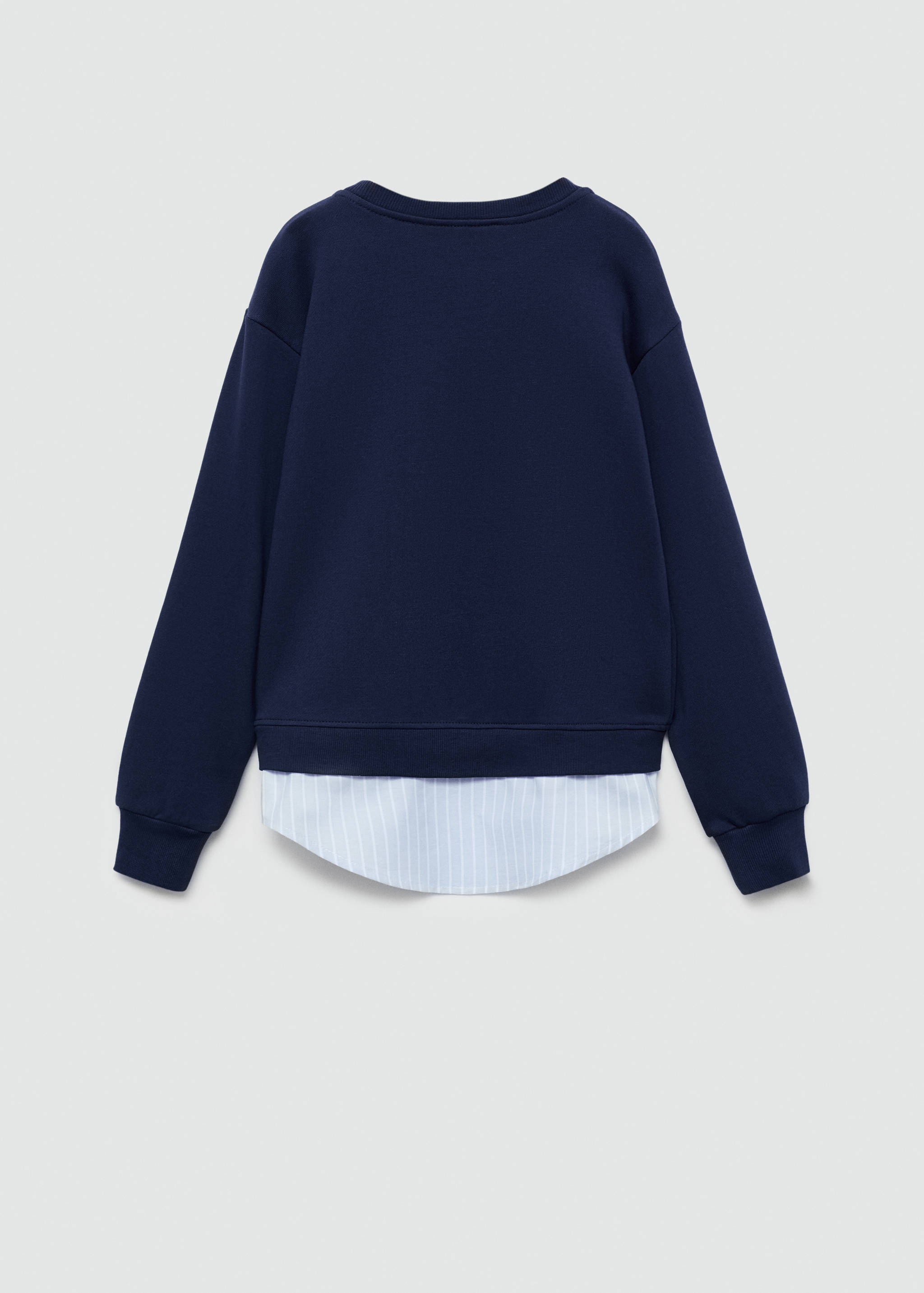 Sudadera bajo camisero rayas - Reverso del artículo