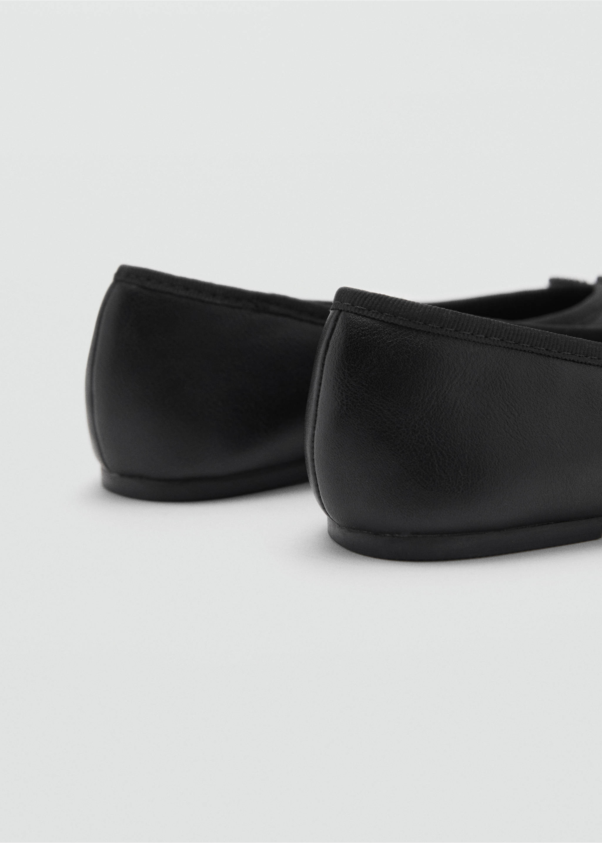 Bow ballerina - Details of the article 1, Black. Ref: 77073287-00.