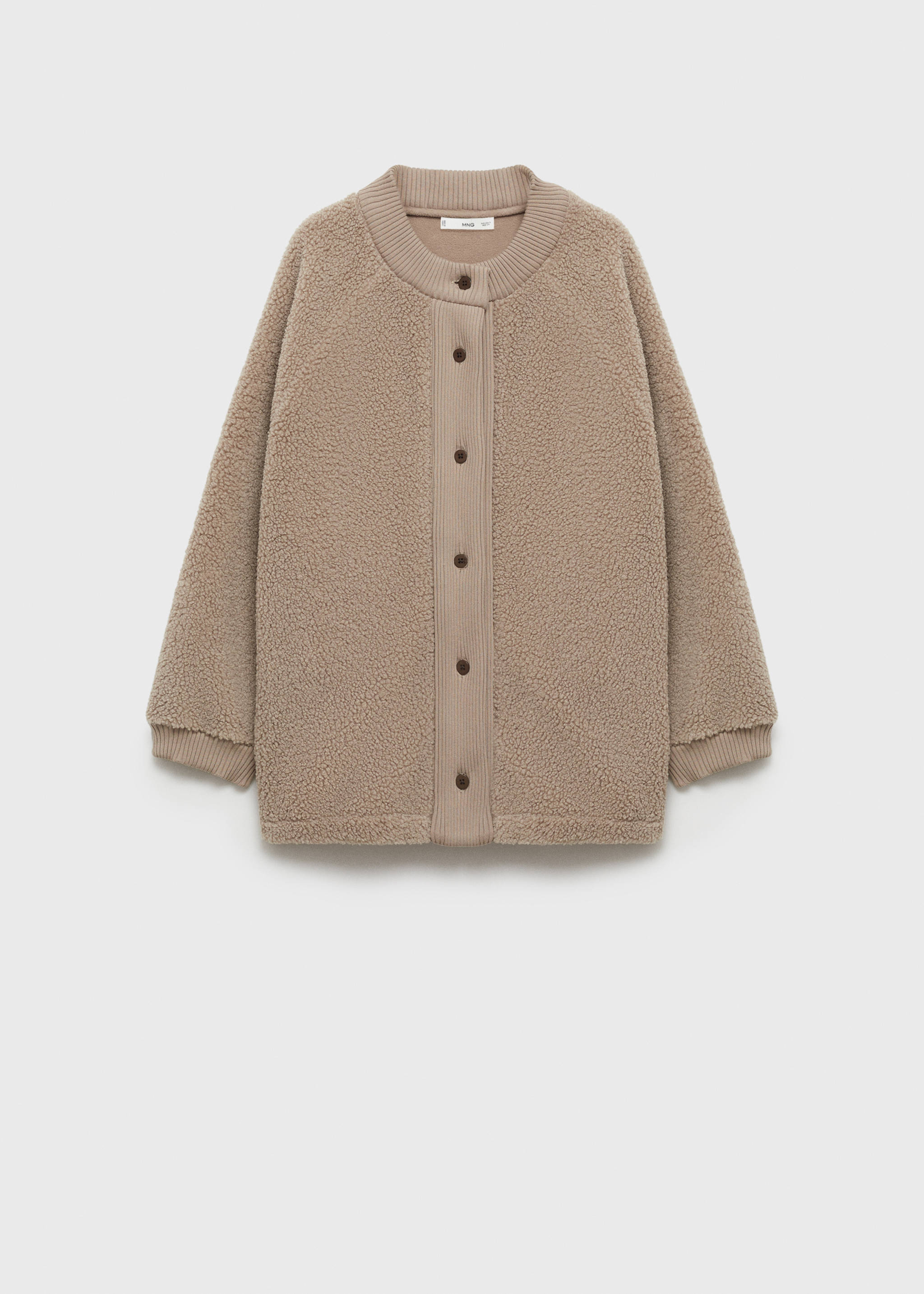 Fleece cardigan with buttons - Article without model