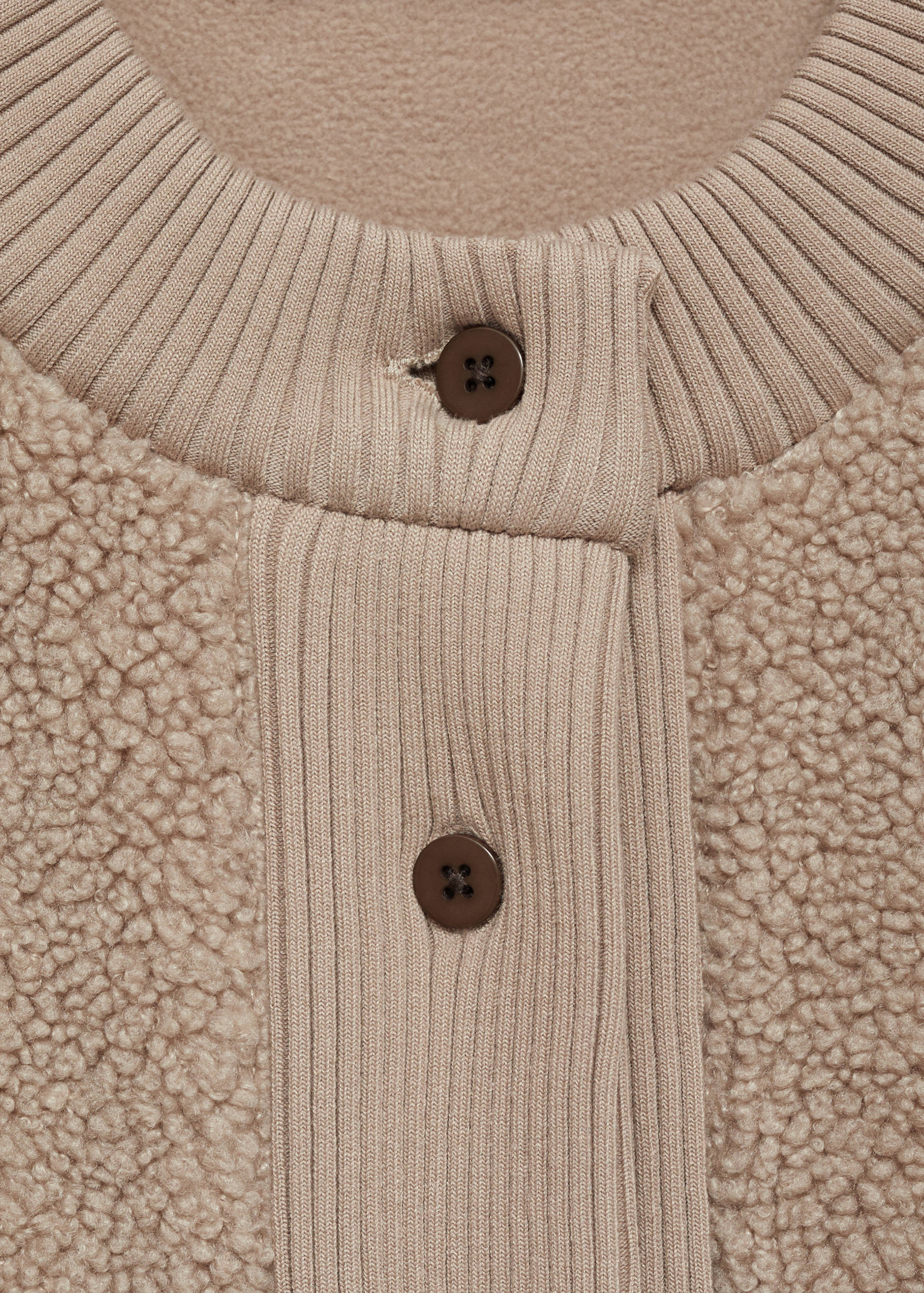 Fleece cardigan with buttons - Details of the article 8