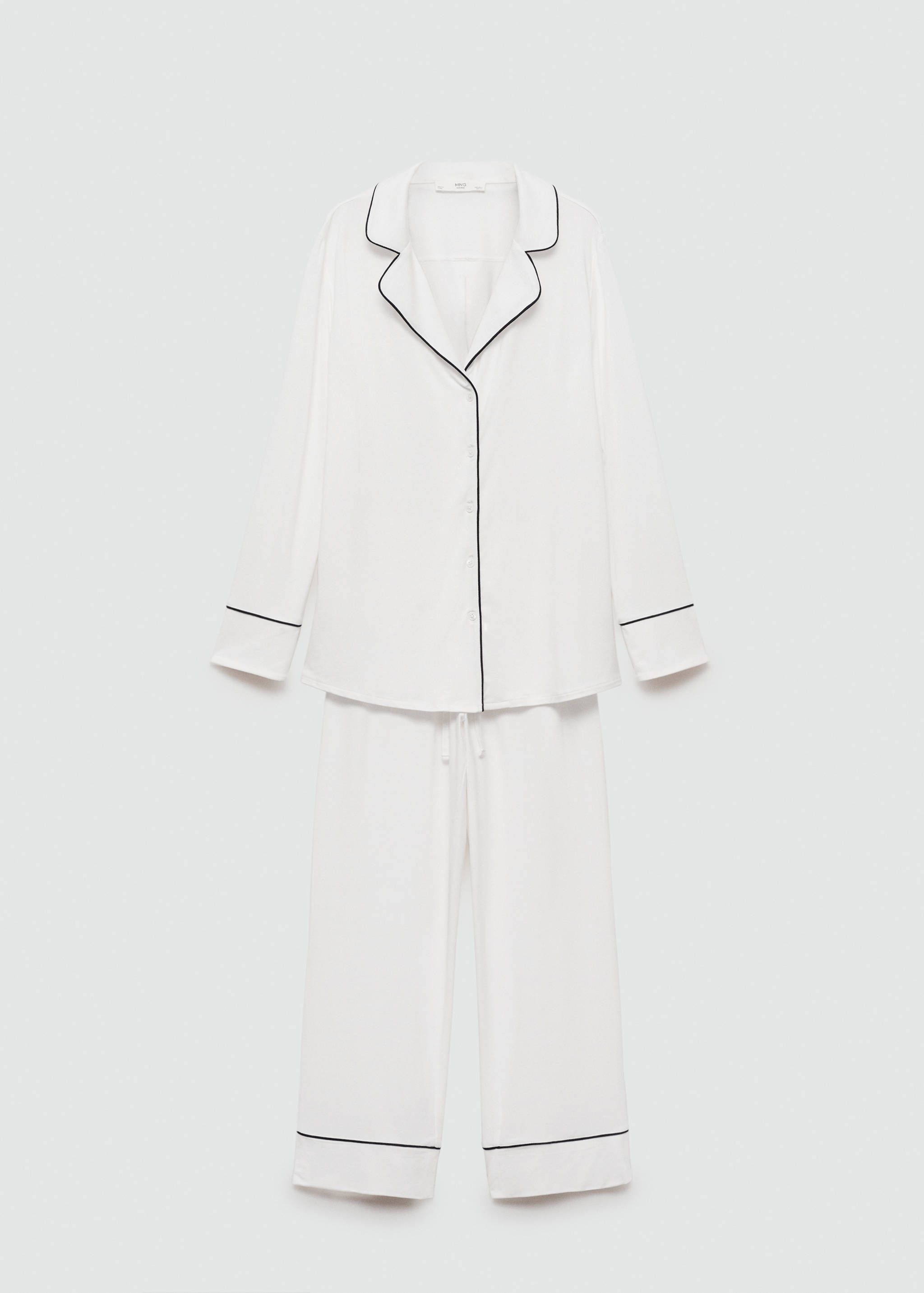 Two-piece pyjamas with piping - Article without model