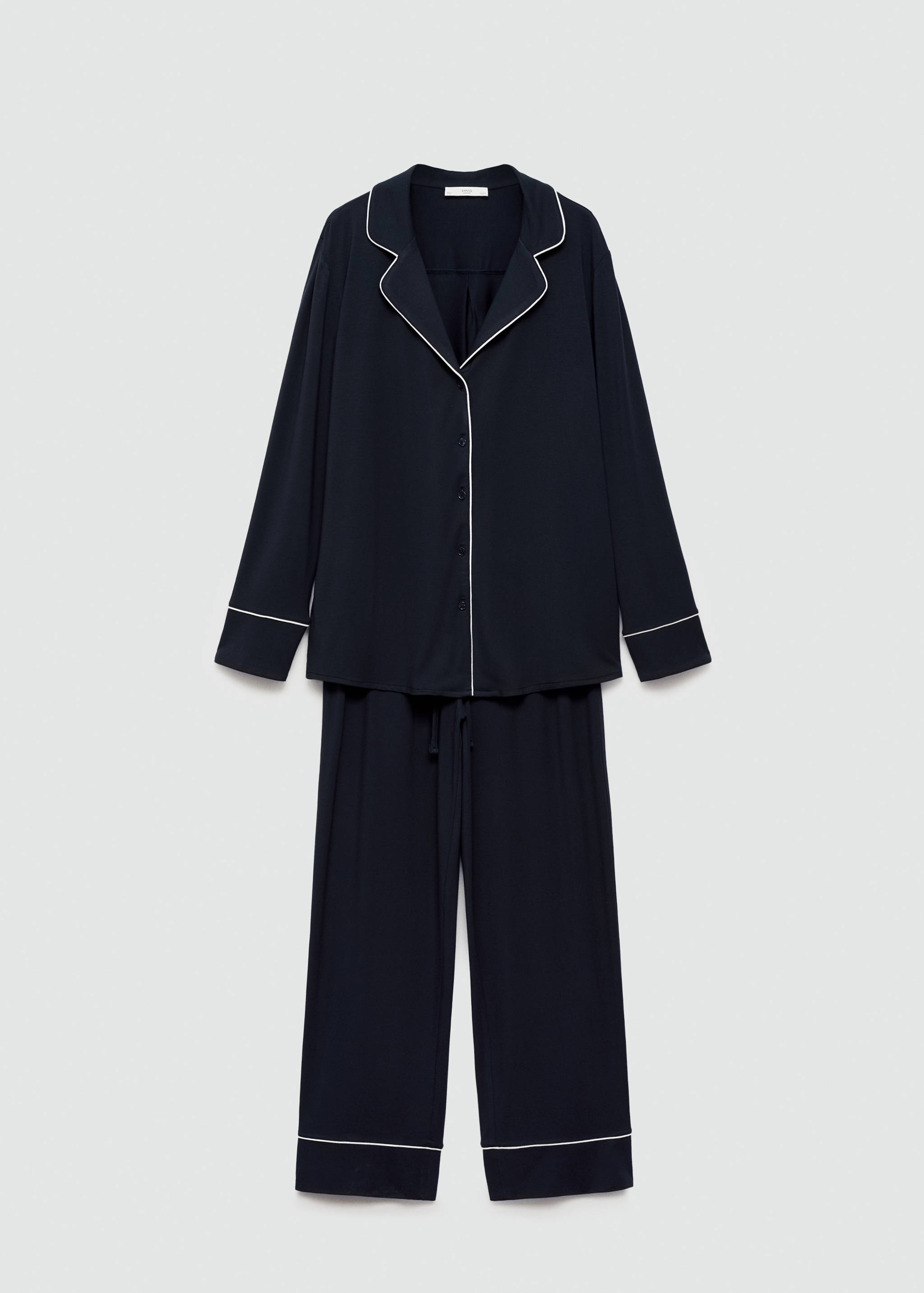Two-piece pyjamas with piping - Article without model