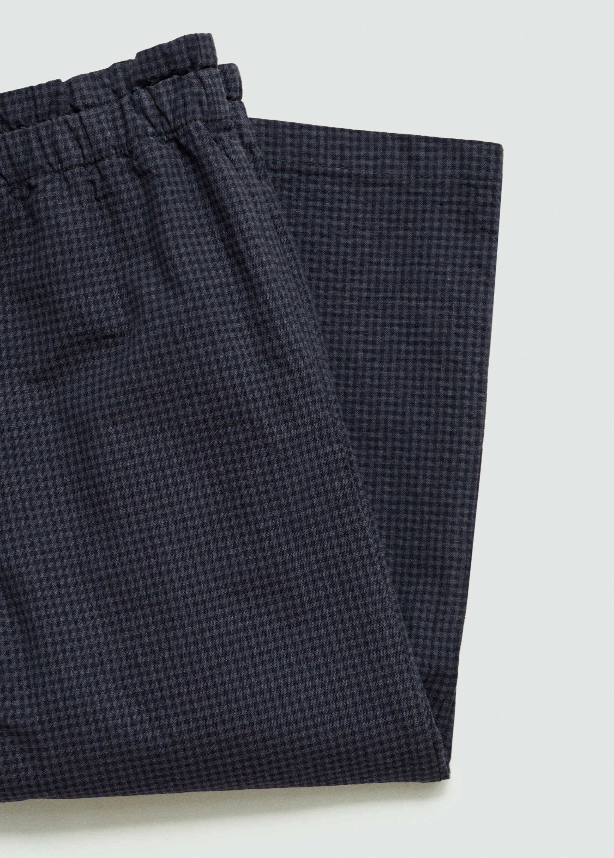Straight checked trousers - Details of the article 0