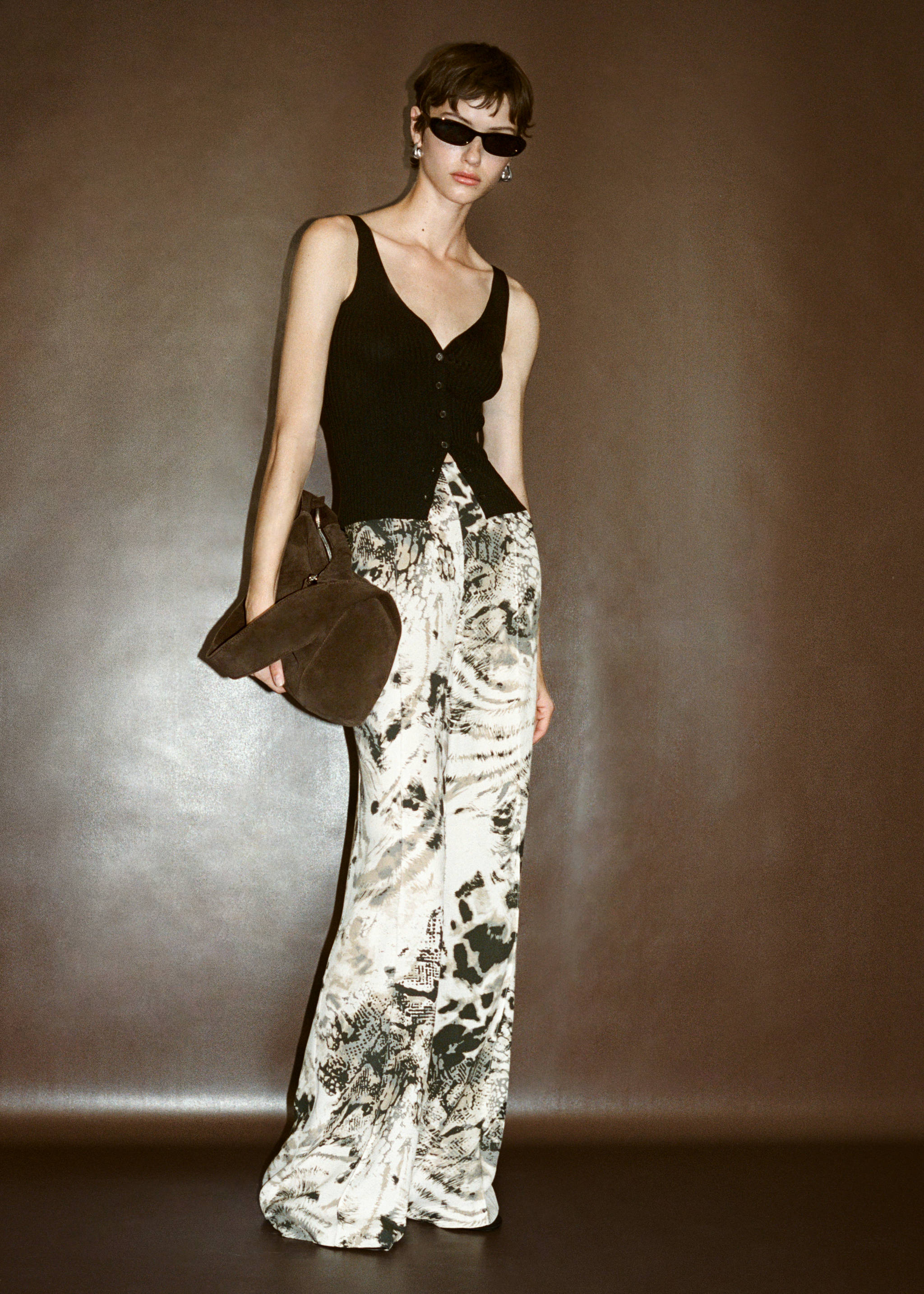 Fluid animal- print trousers - Details of the article 6