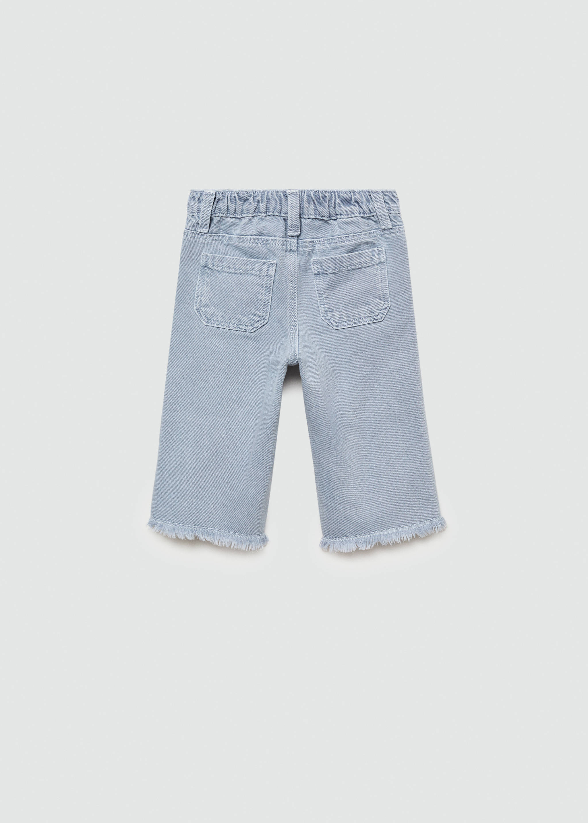 Frayed hem culotte jeans - Reverse of the article