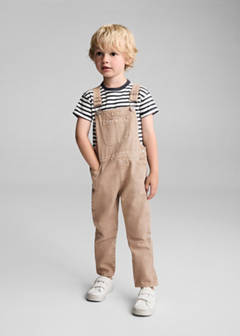 Cotton dungarees — Medium Brown 1